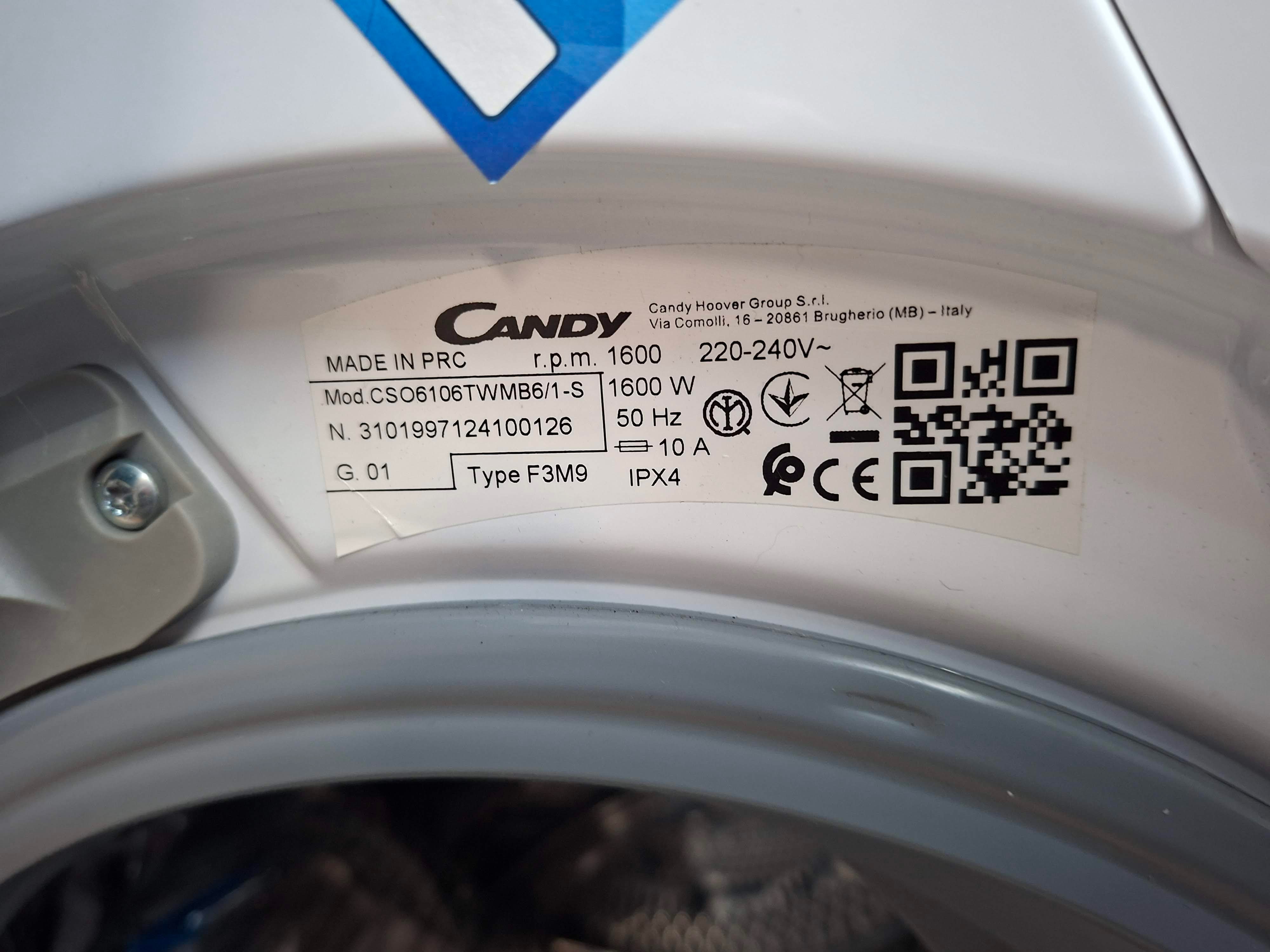 Veš mašina Candy CSO6106TWMB6/1-S , 10 kg.