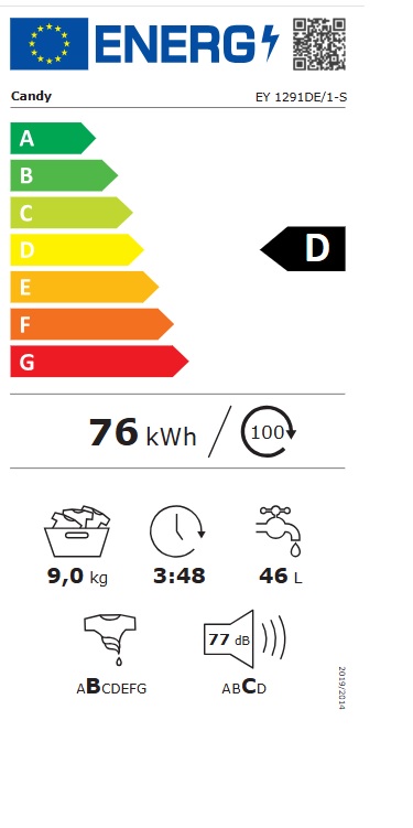 Veš mašina Candy EY 1291DE/1-S , 9 kg