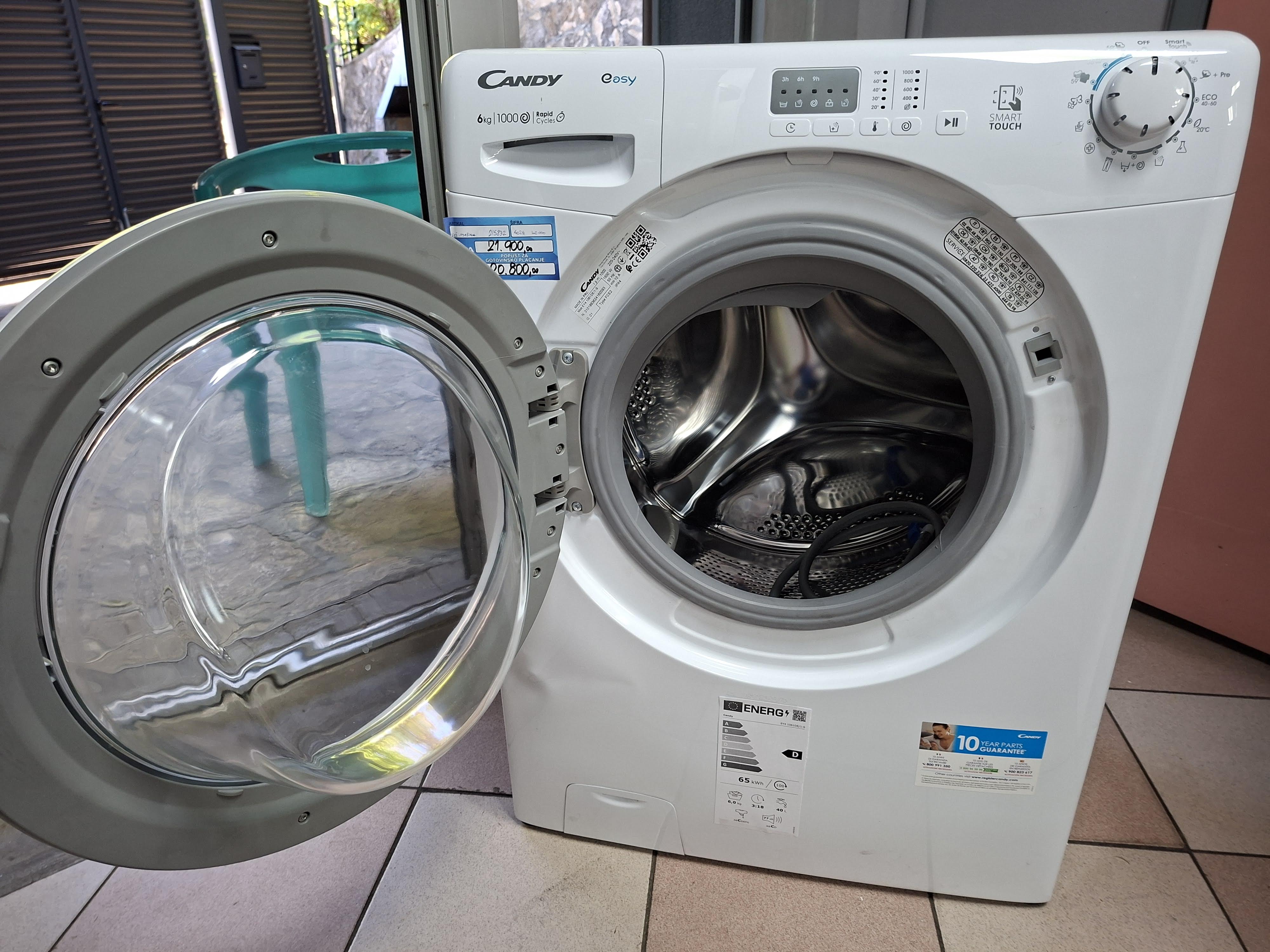 Veš mašina Candy EY4 1061DE/1-S, 6 kg, slim