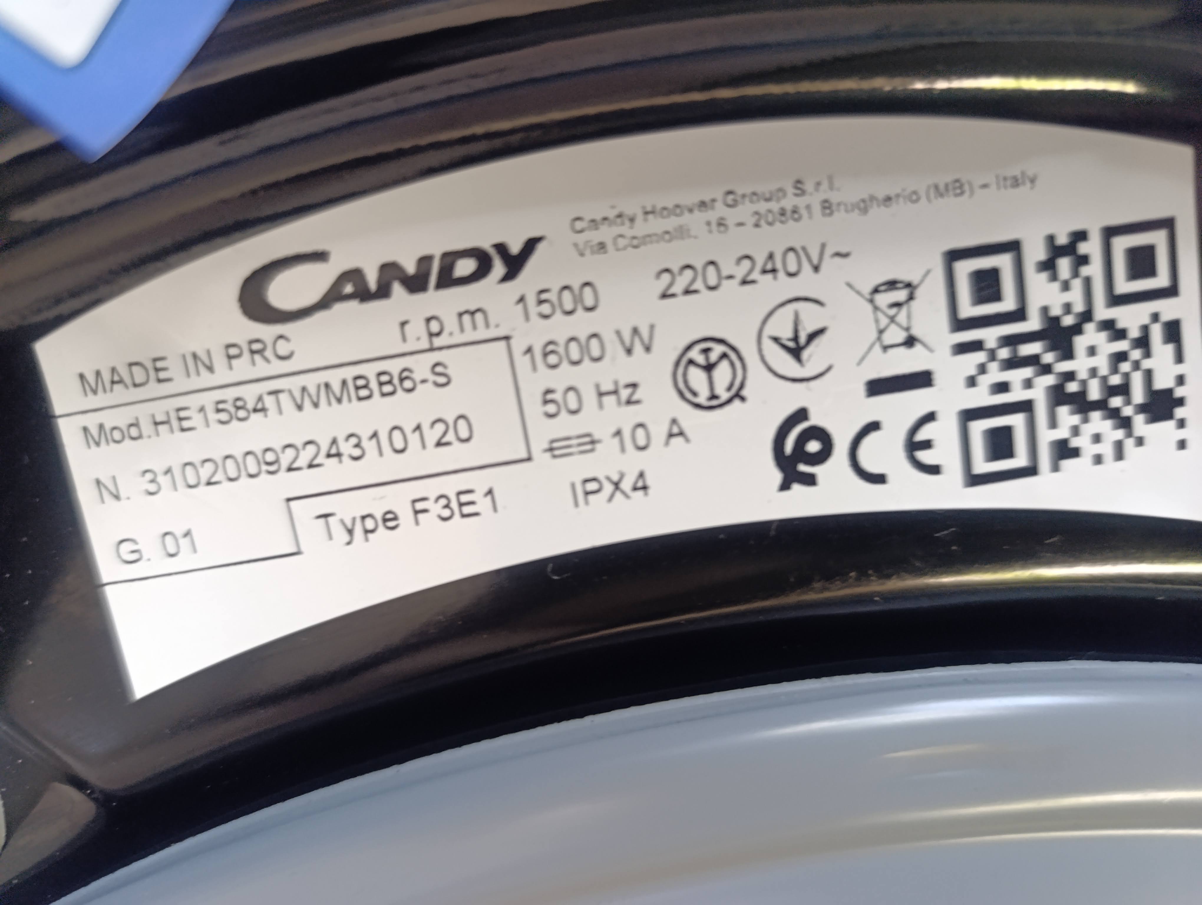 Veš mašina Candy HE1584TWMBB6-S , 8 kg.
