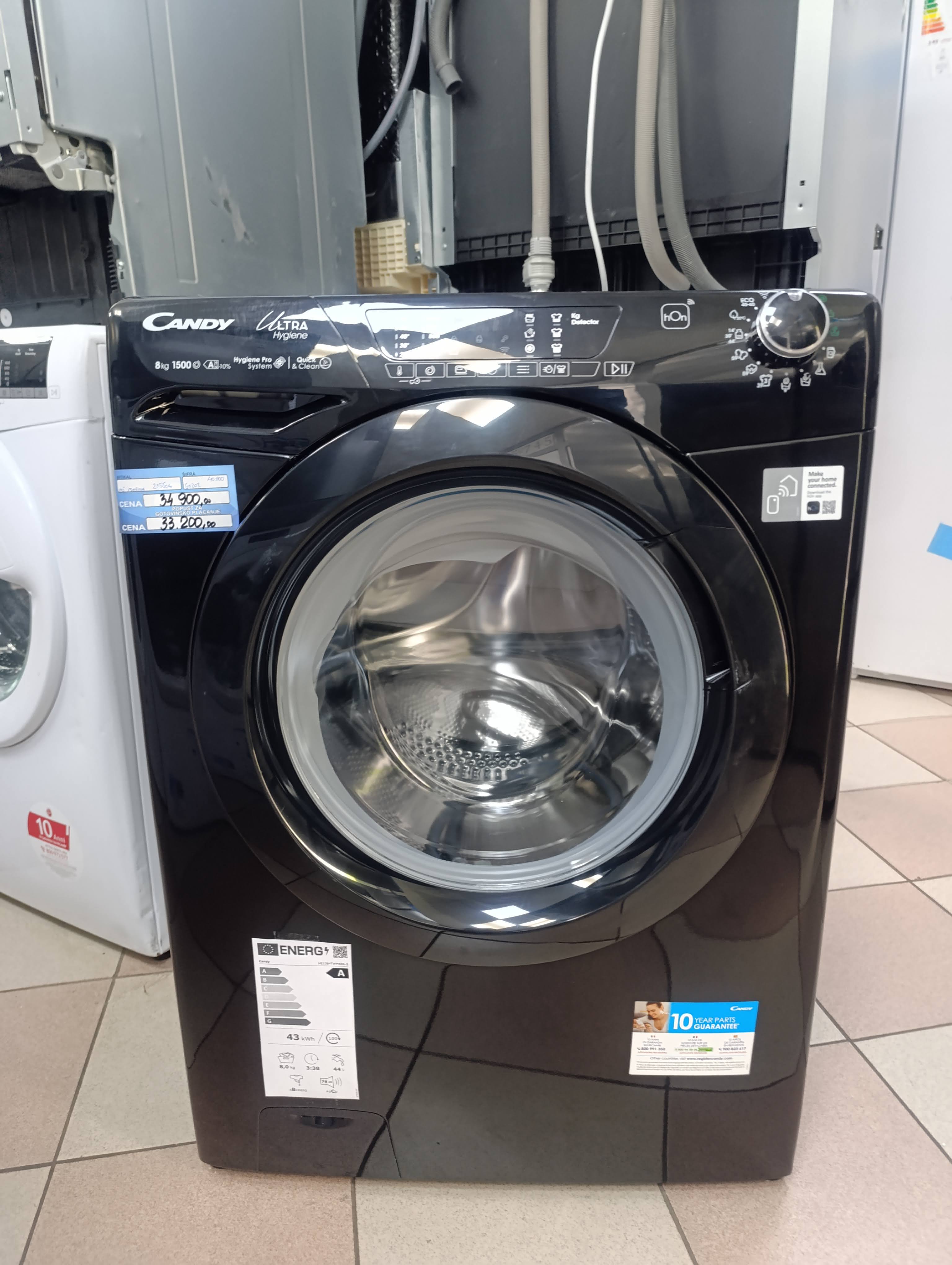 Veš mašina Candy HE1584TWMBB6-S , 8 kg.