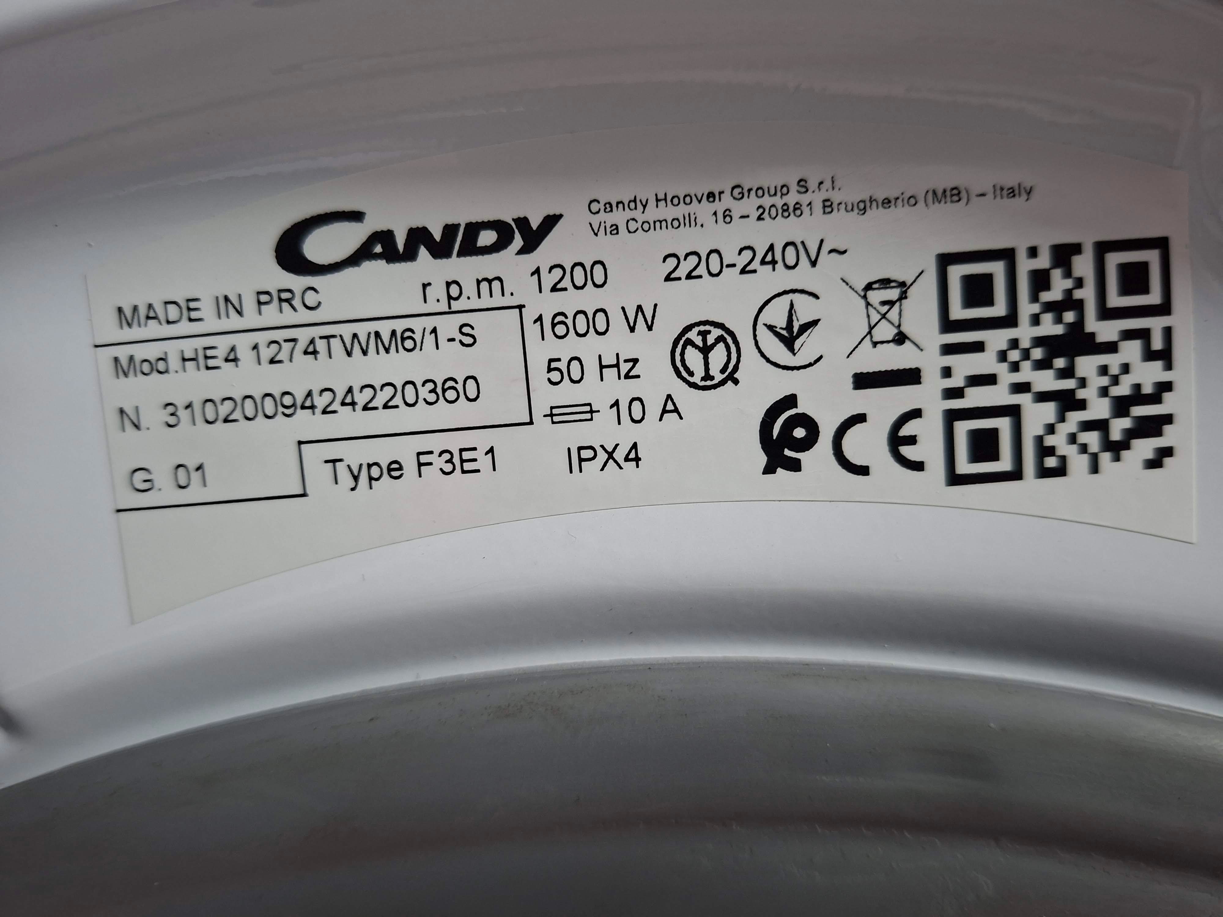 Veš mašina Candy HE4 1274TWM6/1-S , 7 kg, slim