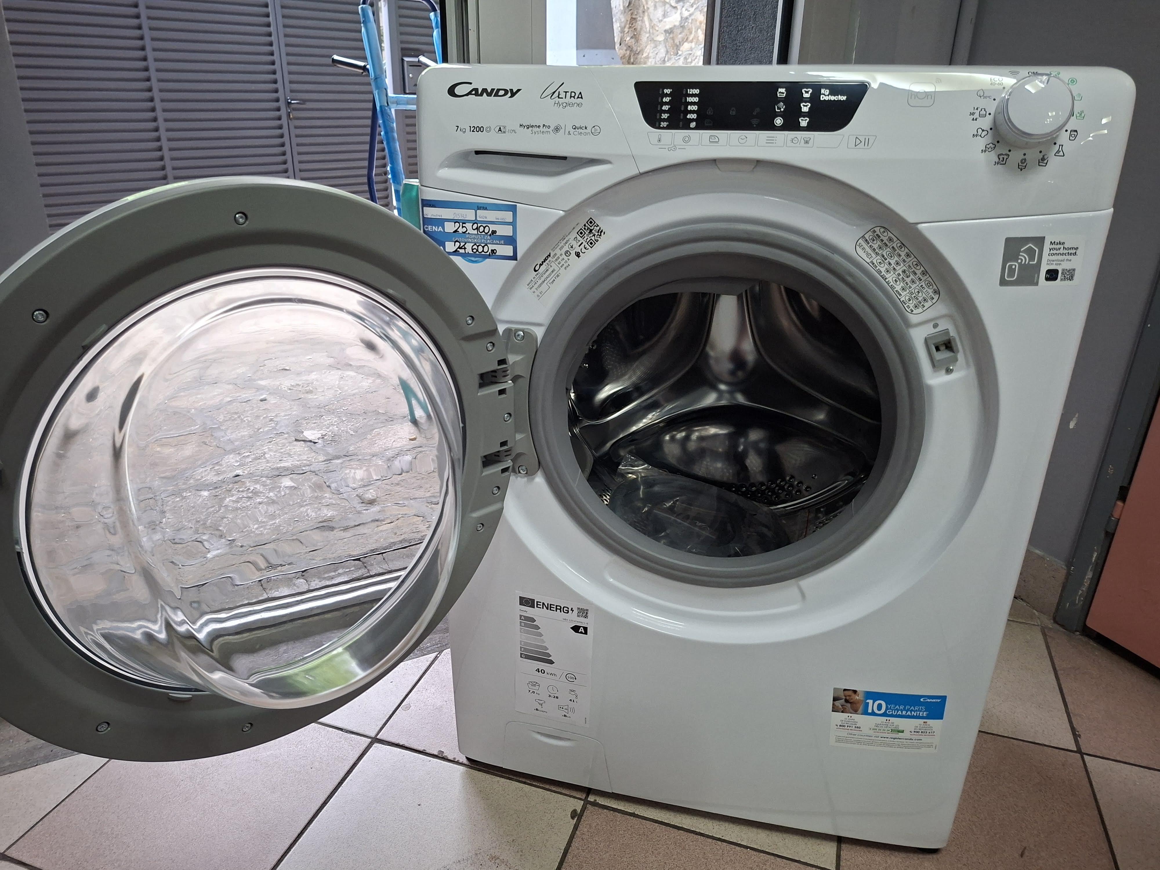 Veš mašina Candy HE4 1274TWM6/1-S , 7 kg, slim