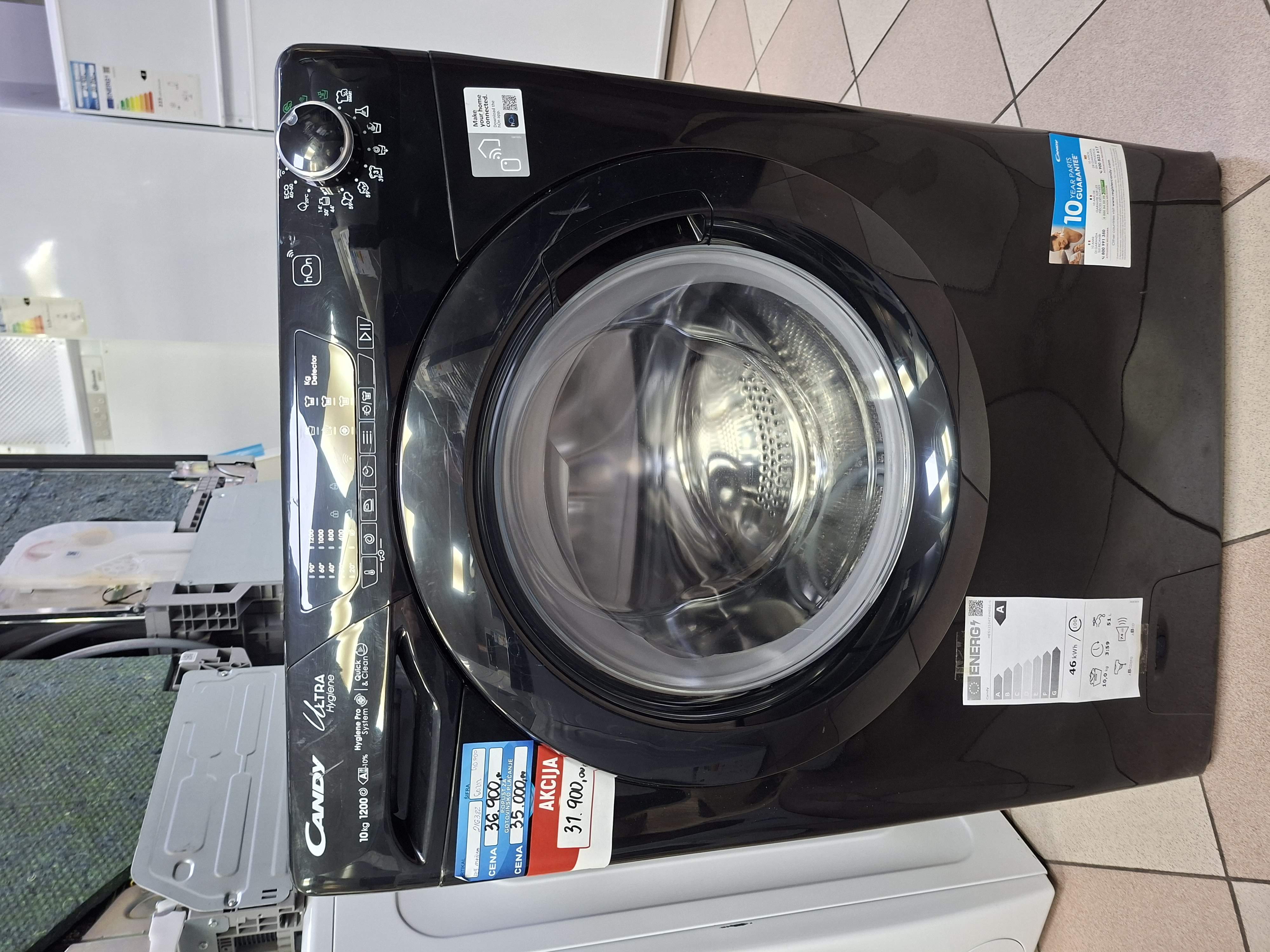 Veš mašina Candy HES12104TWMBB6-S , 10 kg.