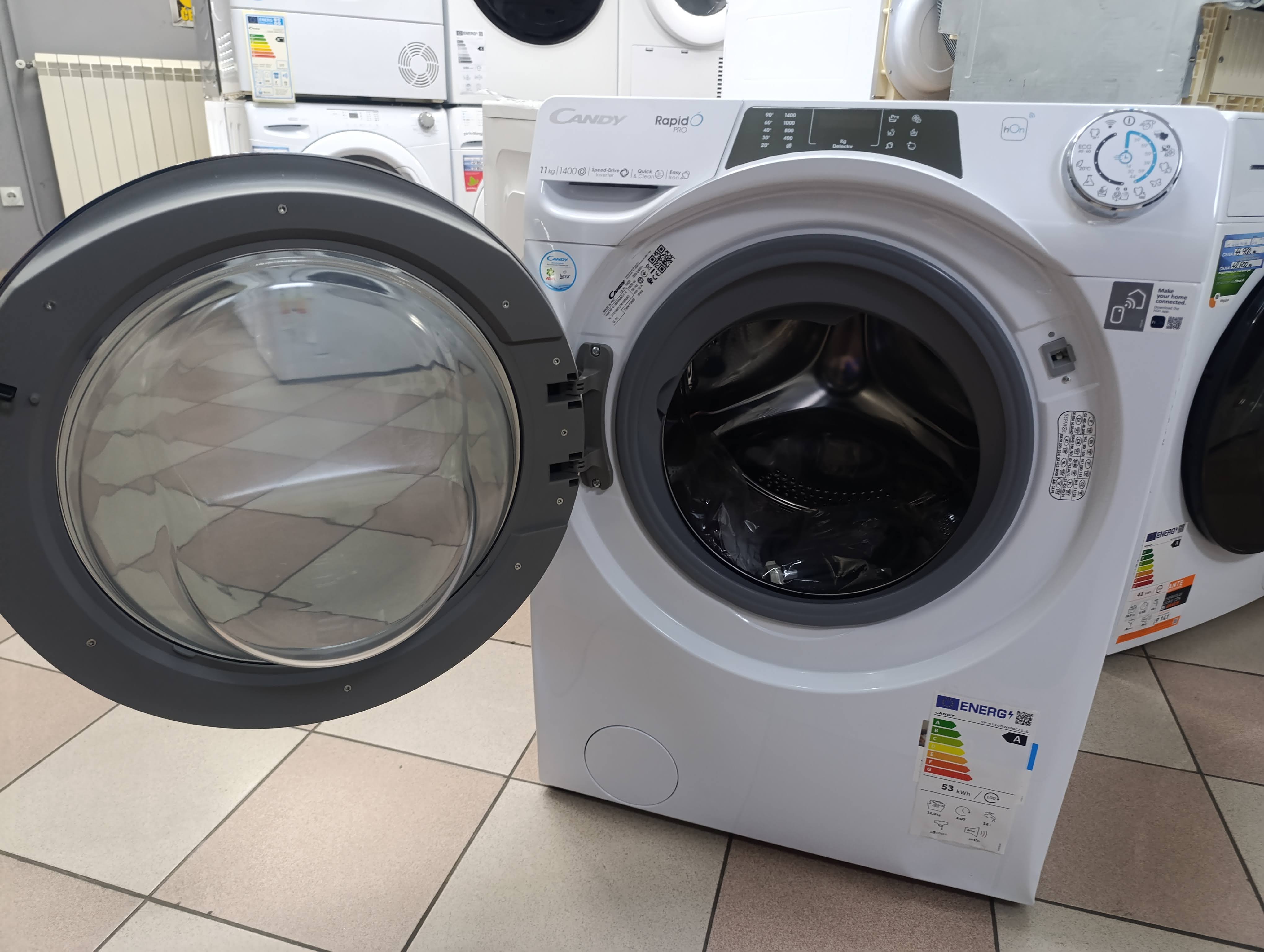 Veš mašina Candy Rapido Pro RP 4116BWMBC/1-S , 11 kg.