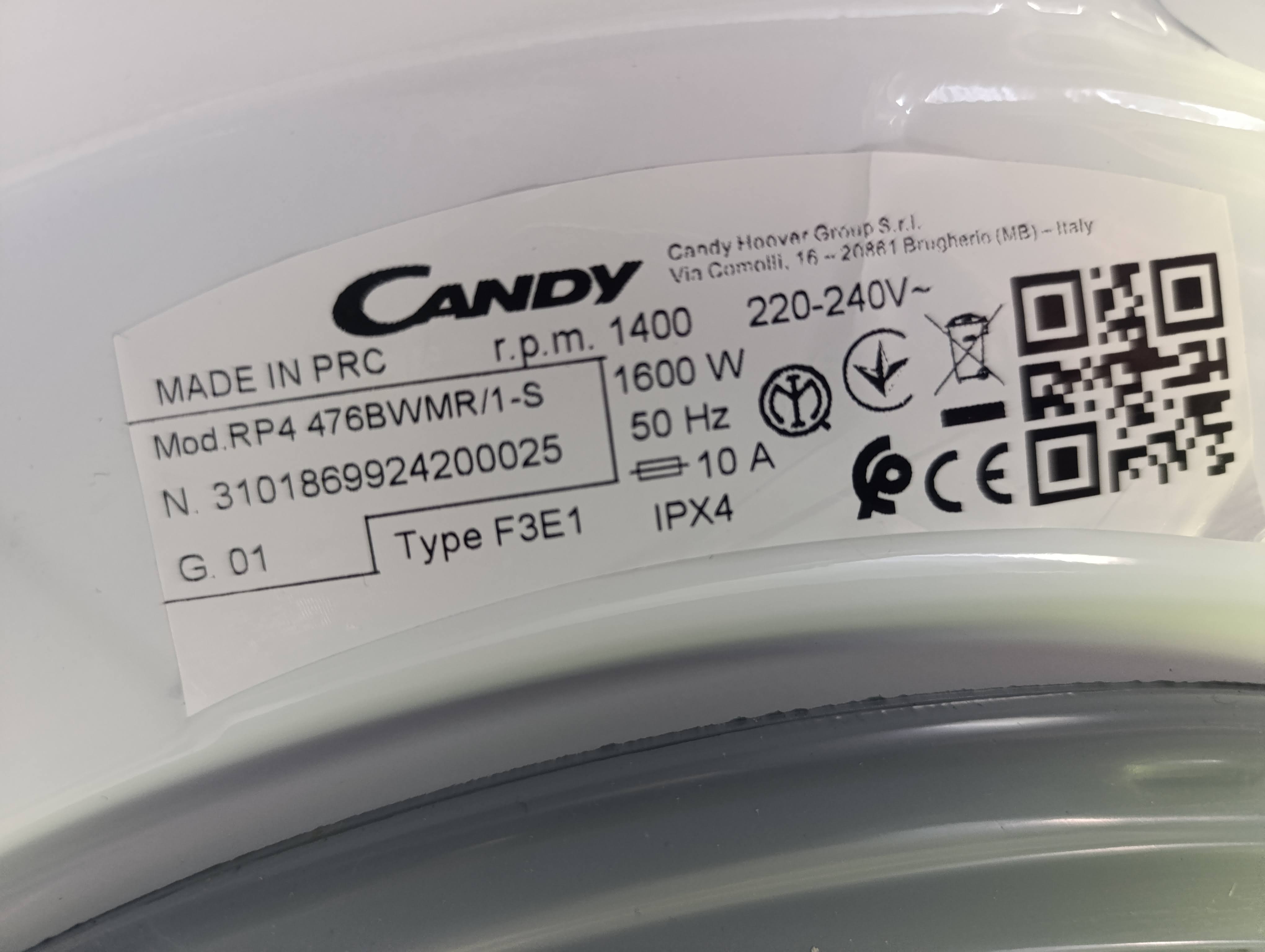 Veš mašina Candy Rapido Pro RP4 476BWMR/1-S , 7 kg, slim