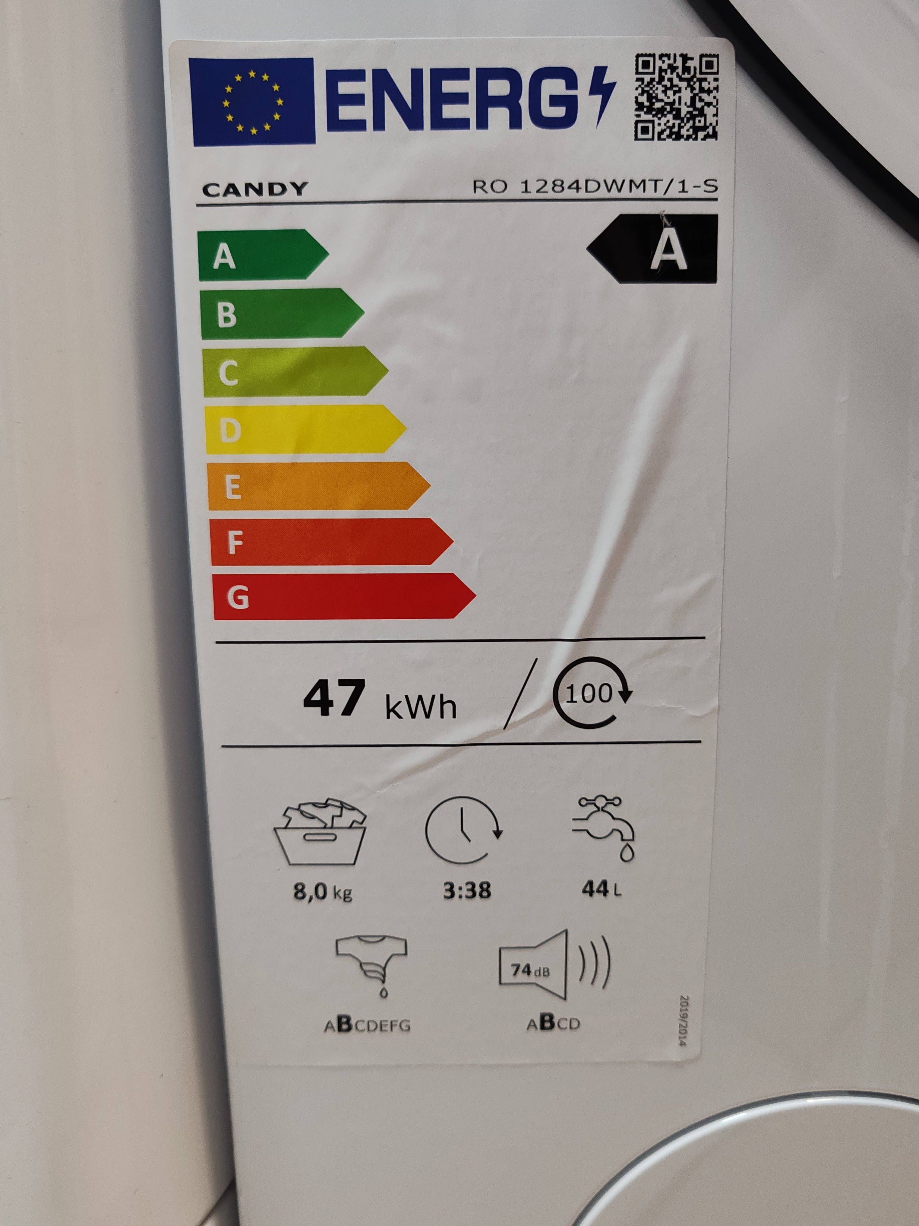 Veš mašina Candy RO 1284DWMT/1-S, 8 kg