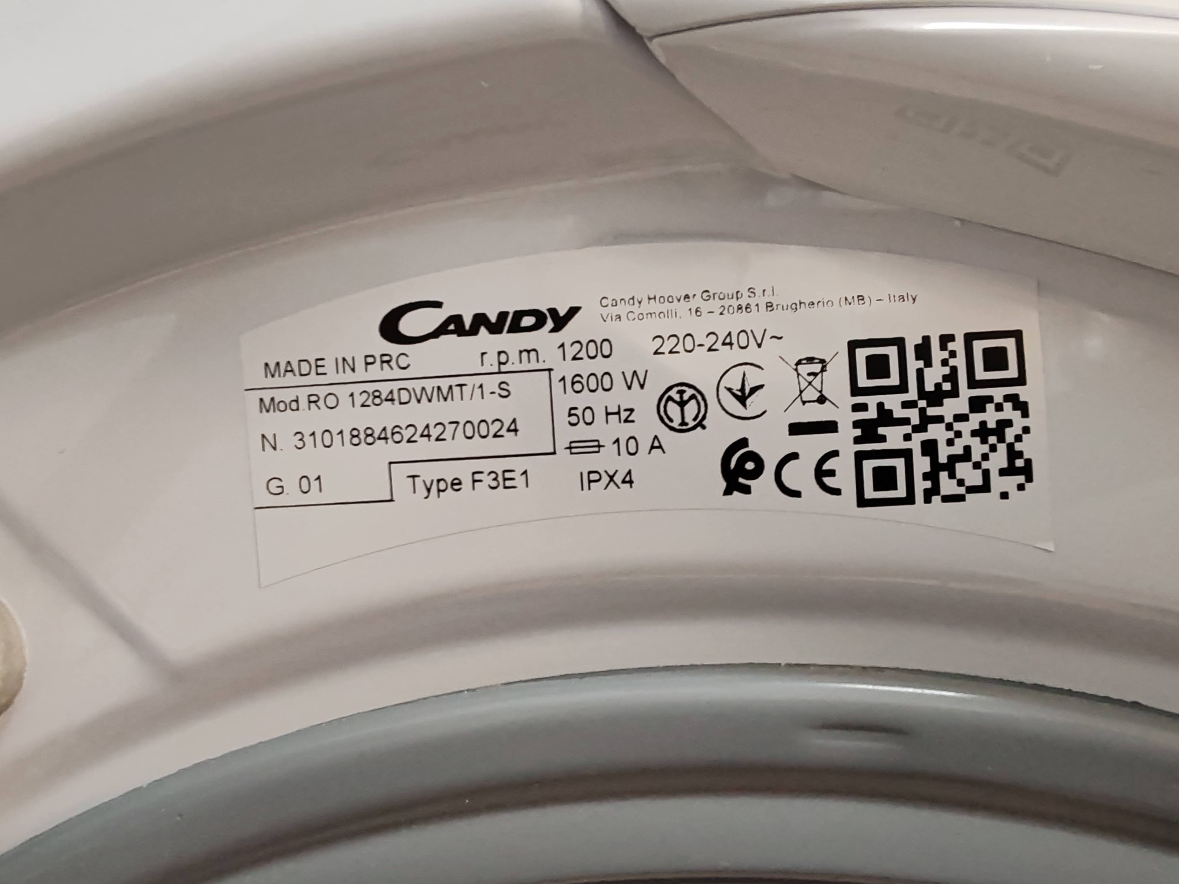 Veš mašina Candy RO 1284DWMT/1-S, 8 kg