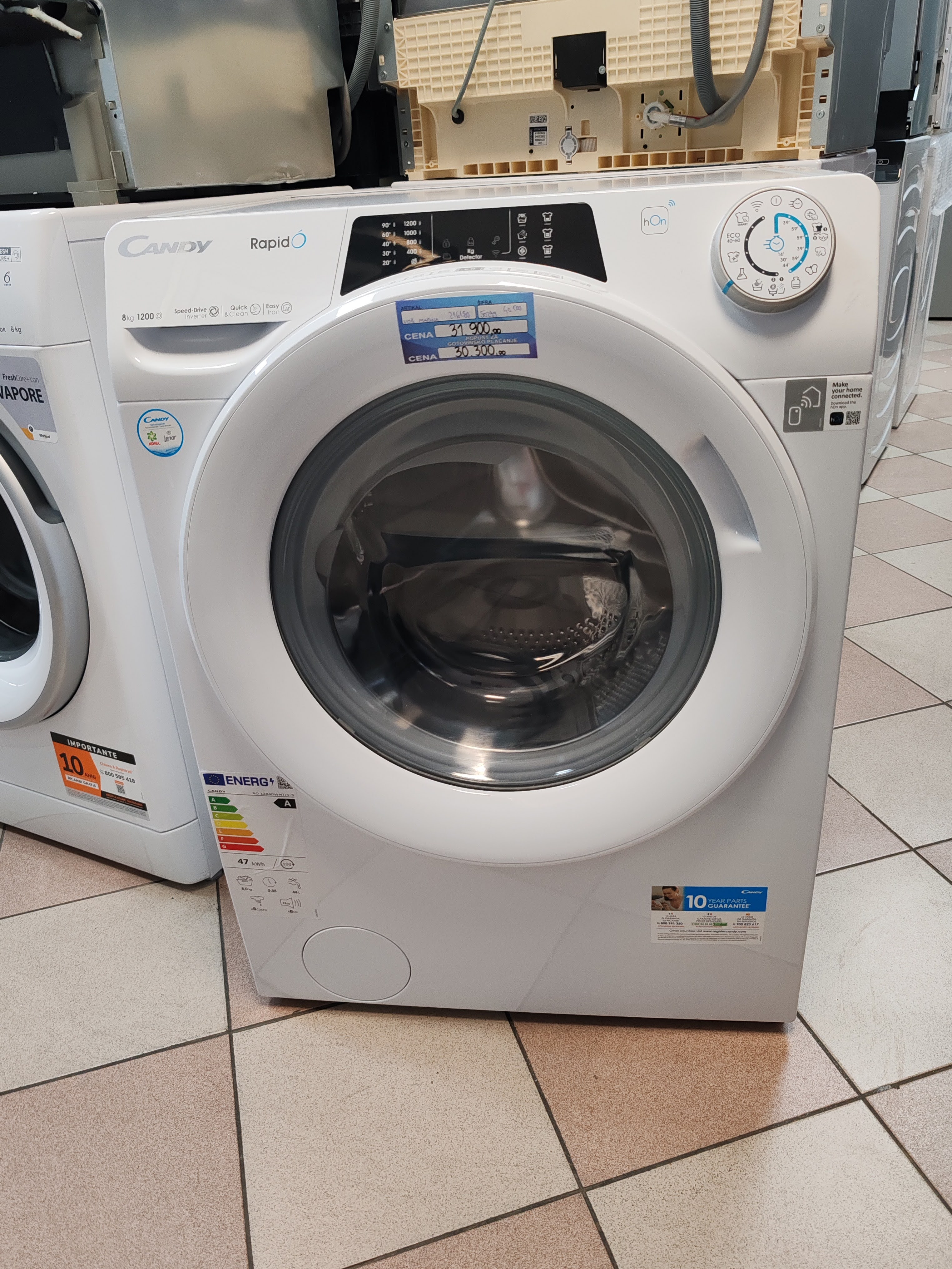 Veš mašina Candy RO 1284DWMT/1-S, 8 kg