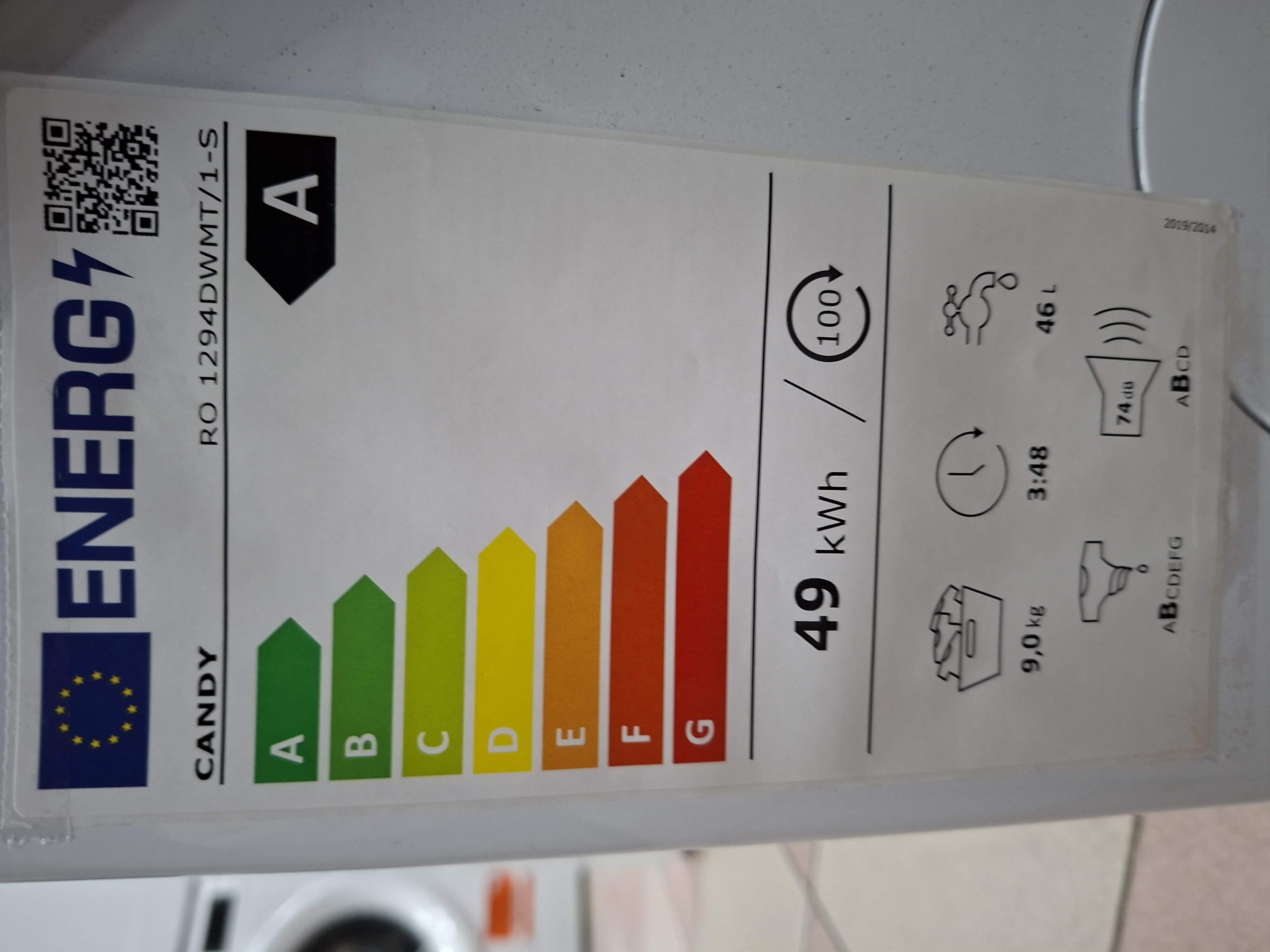 Veš mašina Candy RO 1294DWMT/1-S (2), 9 kg
