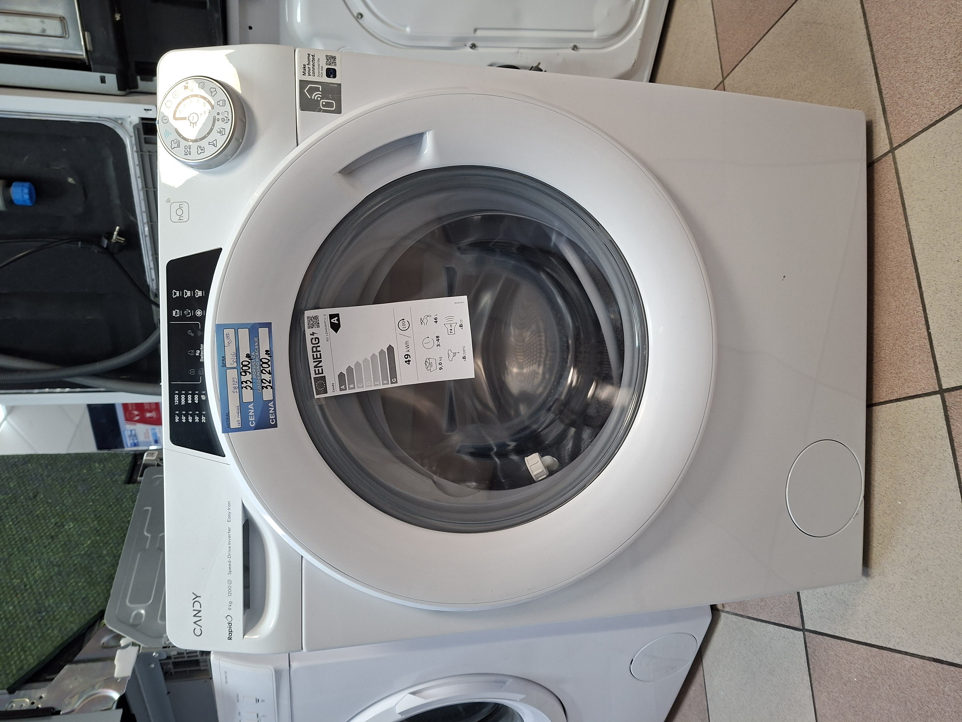 Veš mašina Candy RO 1294DWMT/1-S, 9 kg
