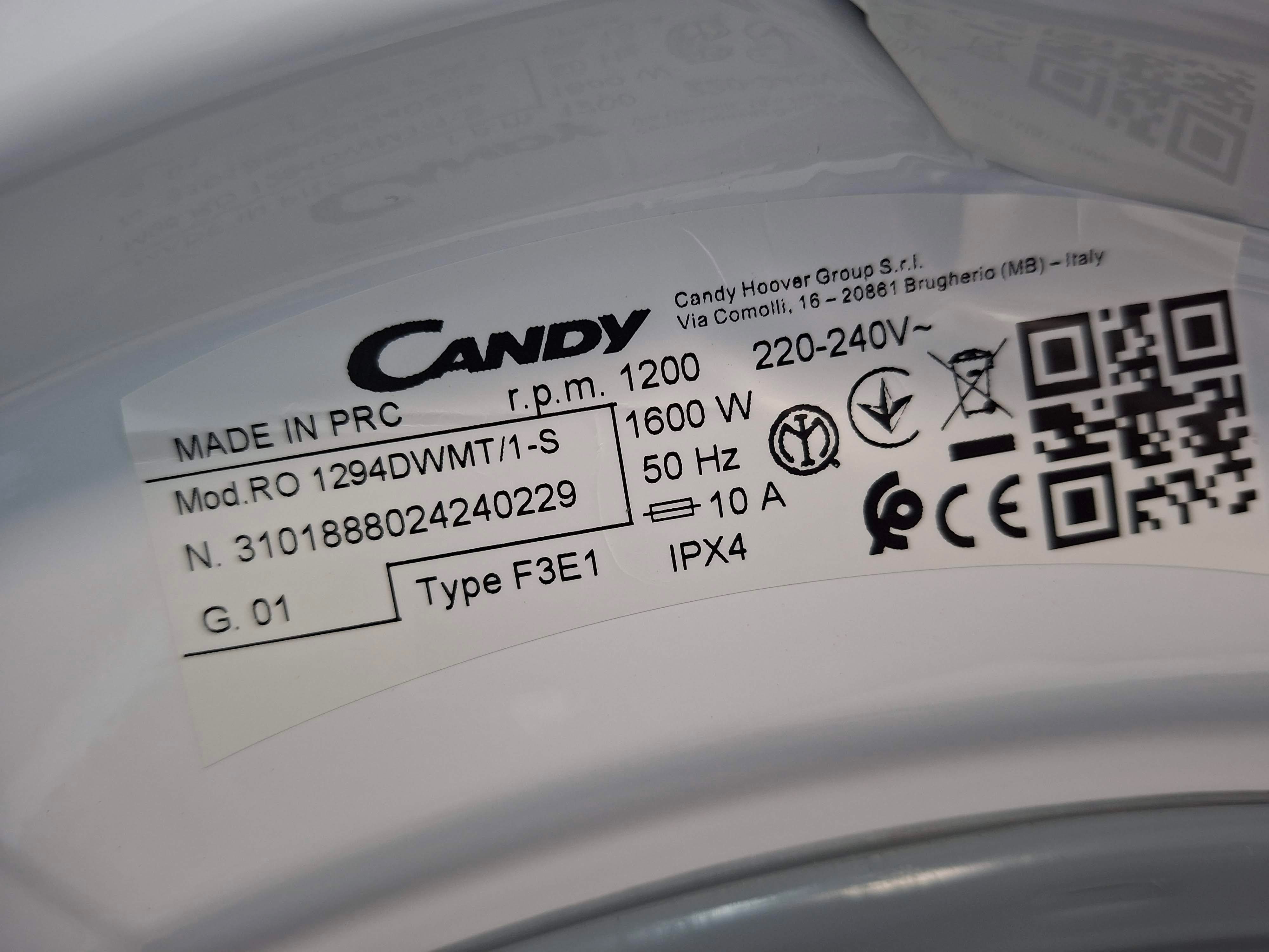 Veš mašina Candy RO 1294DWMT/1-S, 9 kg