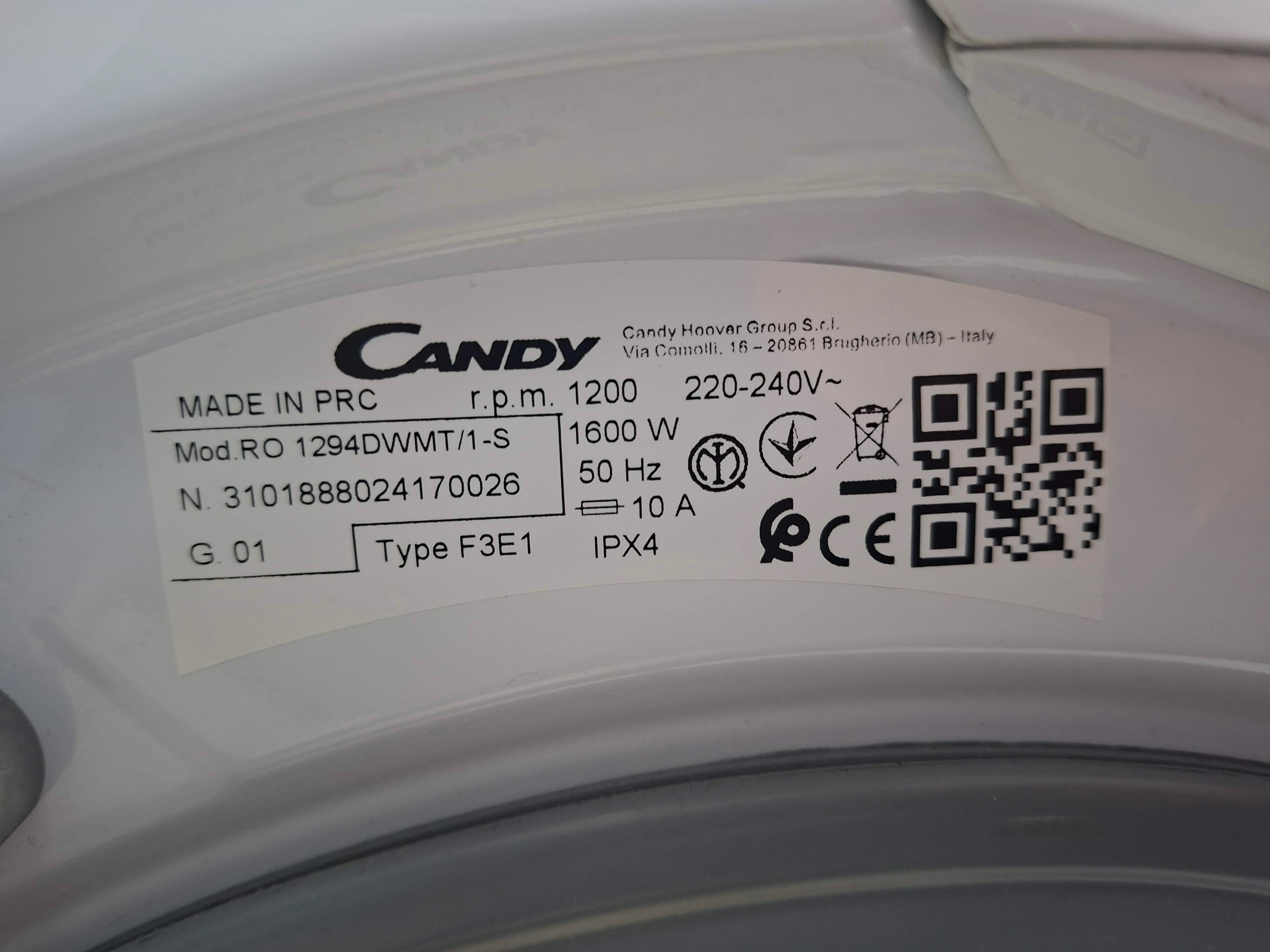 Veš mašina Candy RO 1294DWMT/1-S, 9 kg
