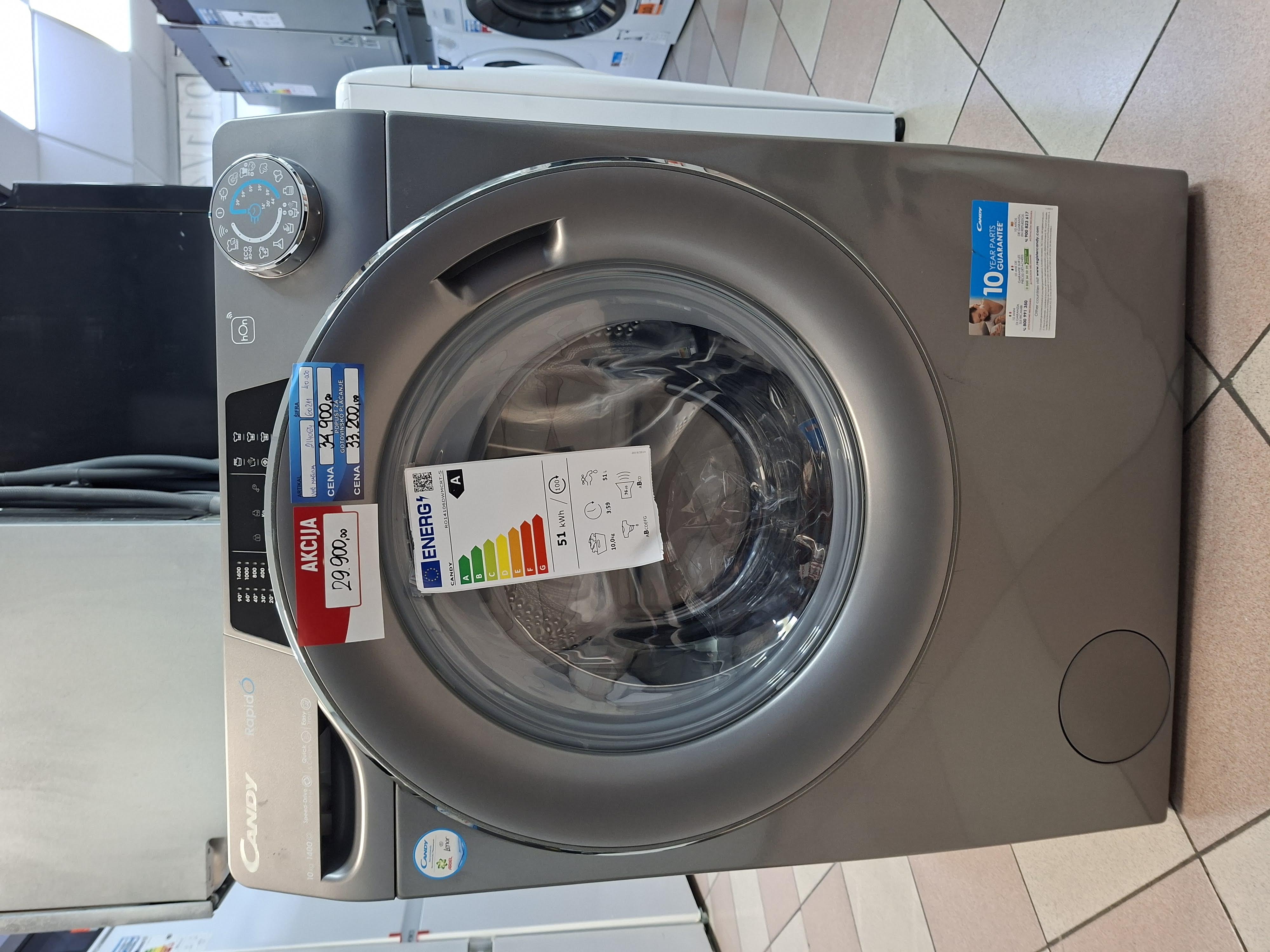 Veš mašina Candy RO14106DWMCRT-S, 10 kg
