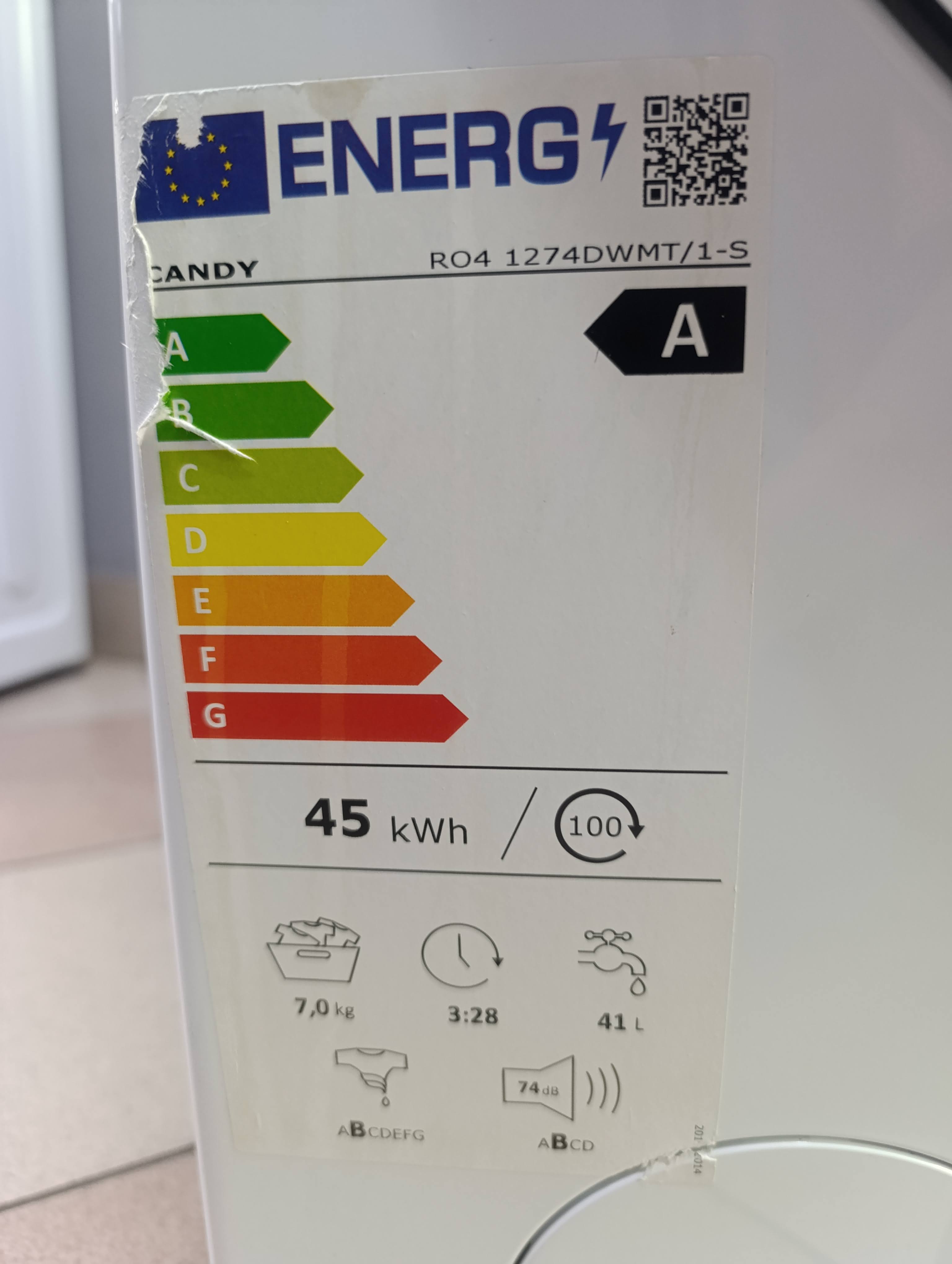 Veš mašina Candy RO4 1274DWMT/1-S , 7kg , slim