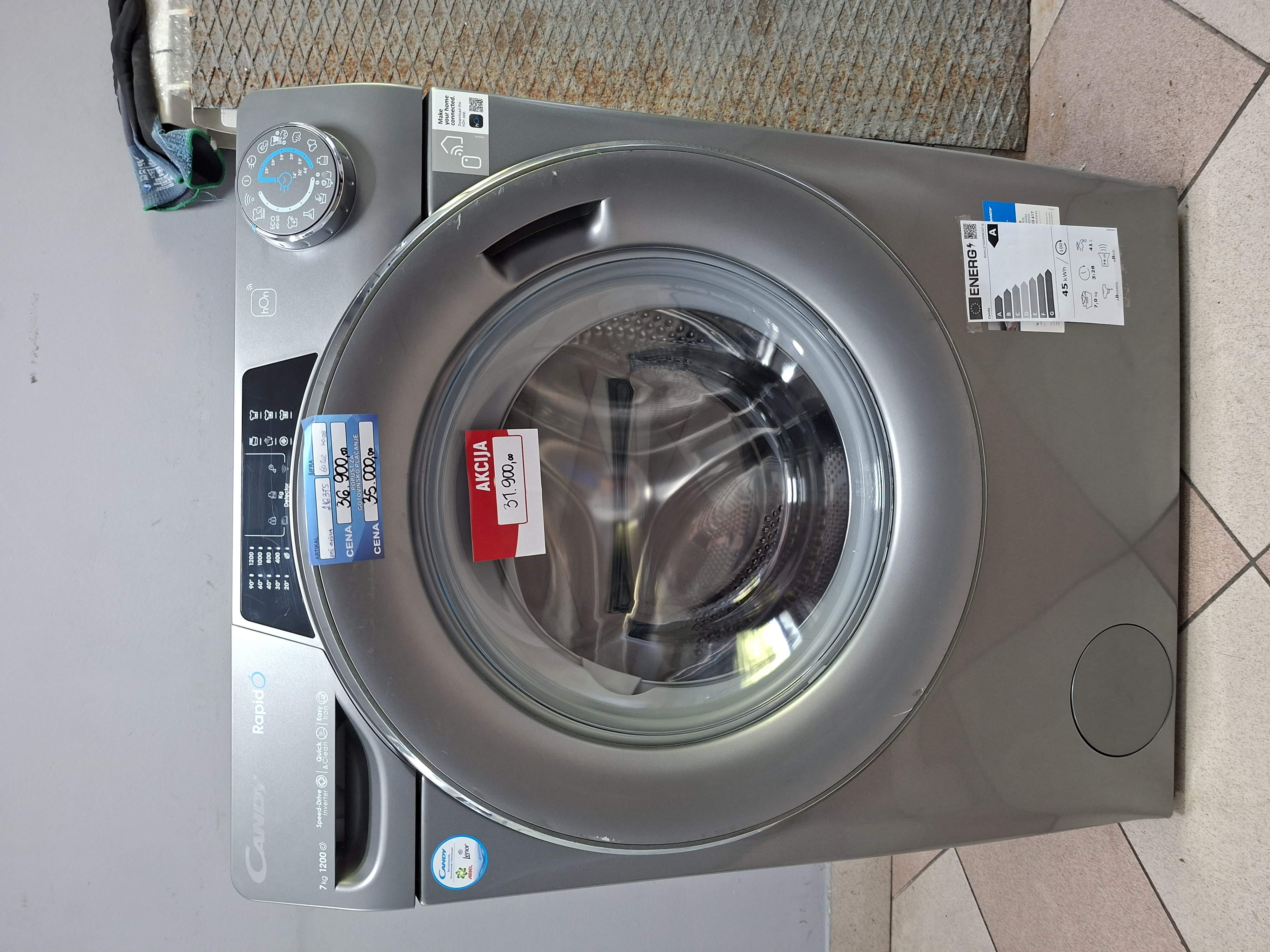 Veš mašina Candy RO41276DWMCRT-S, 7kg, slim