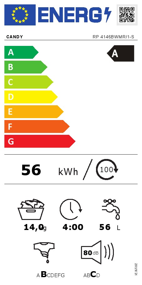 Veš mašina Candy  RP 4146BWMR/1-S , 14 kg.