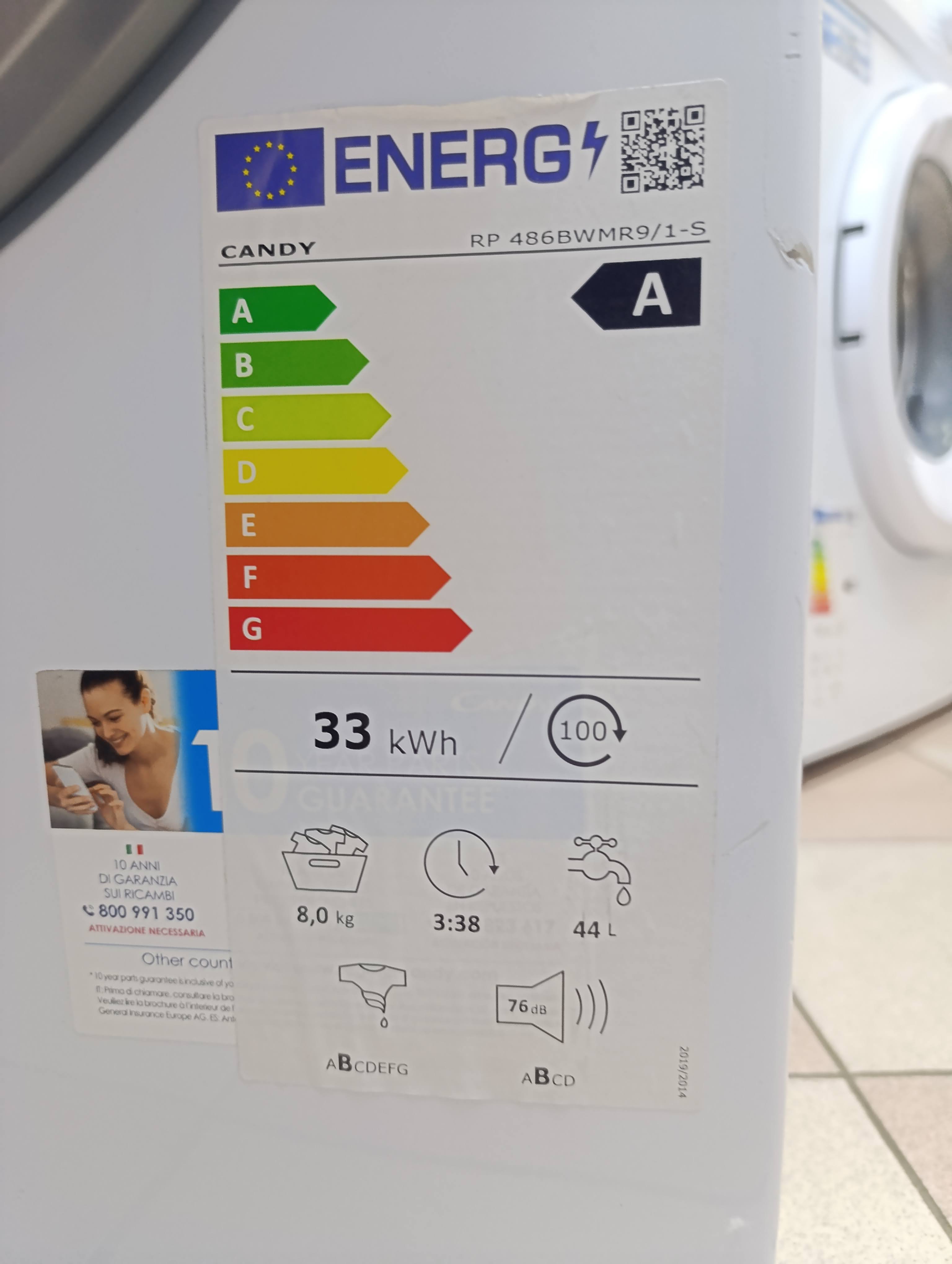 Veš mašina Candy RP 486BWMR9/1-S , 7 kg.