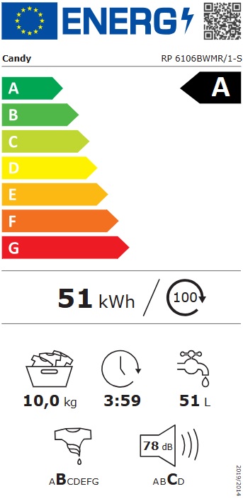 Veš mašina Candy RP 6106BWMR/1-S , 8 kg