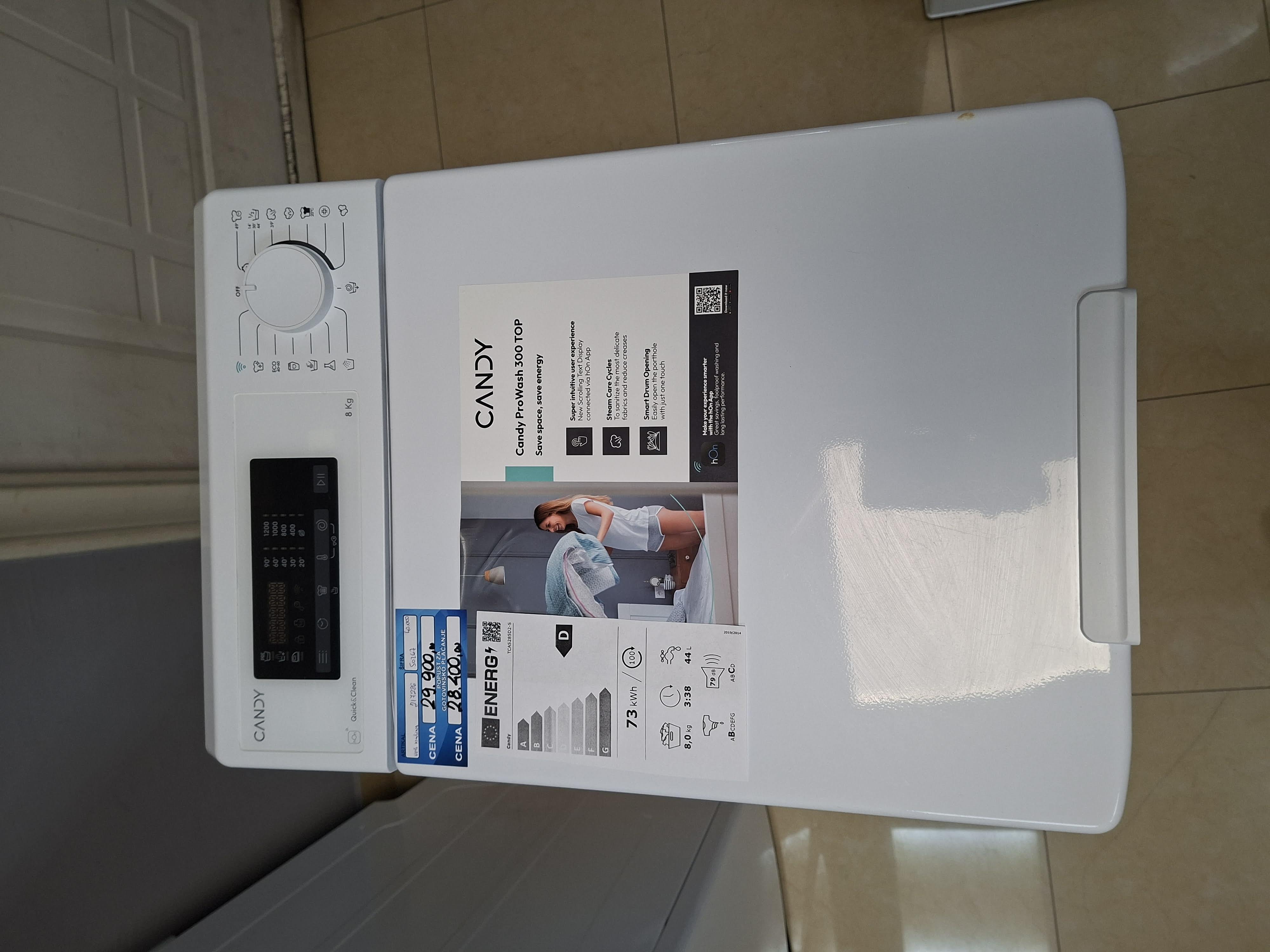 Veš mašina Candy TCAS285D2-S , 8 kg.