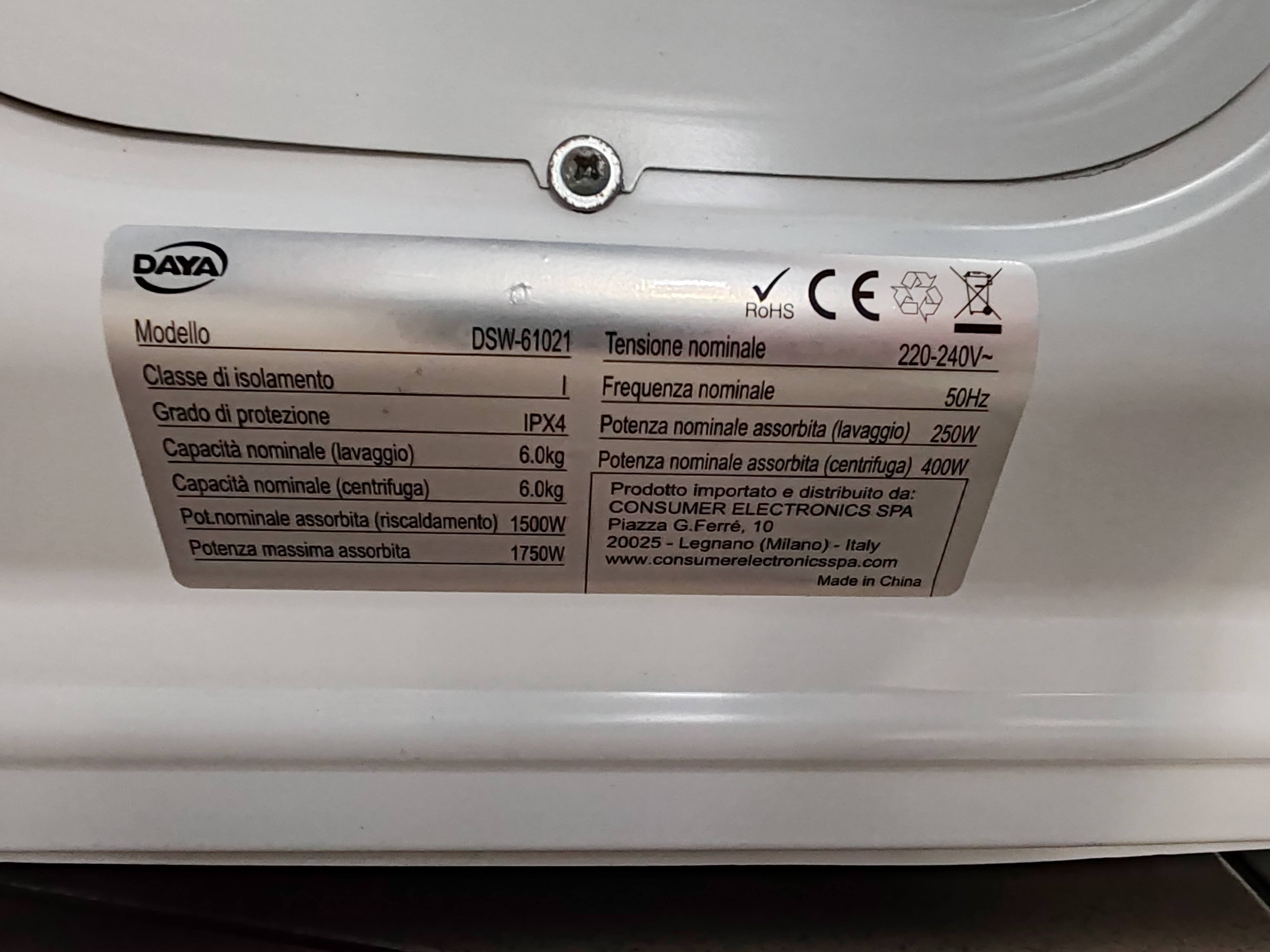 Veš mašina DAYA DSW-61021 (2) , 6 kg, slim