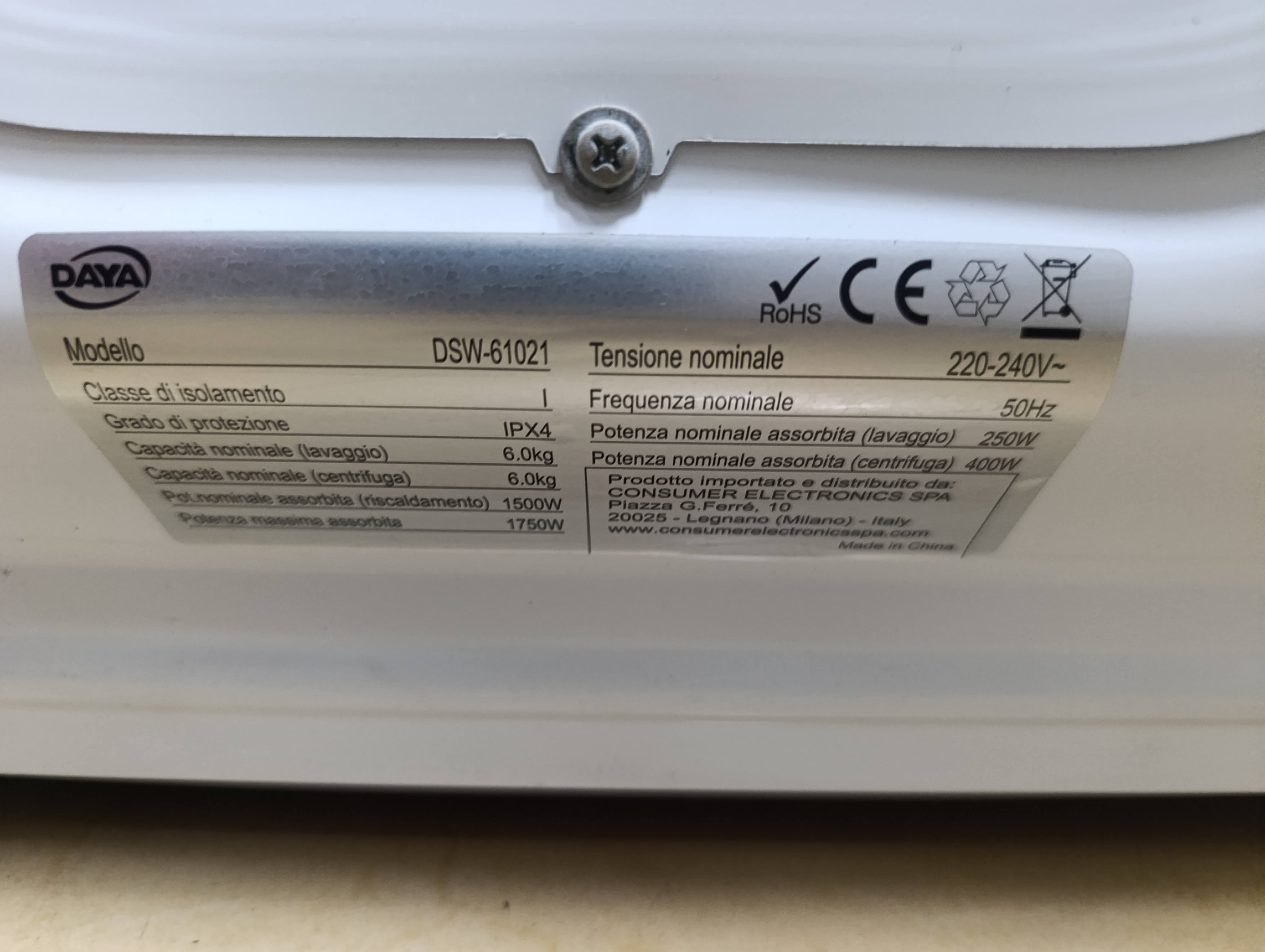 Veš mašina DAYA DSW-61021 (3) , 6 kg, slim