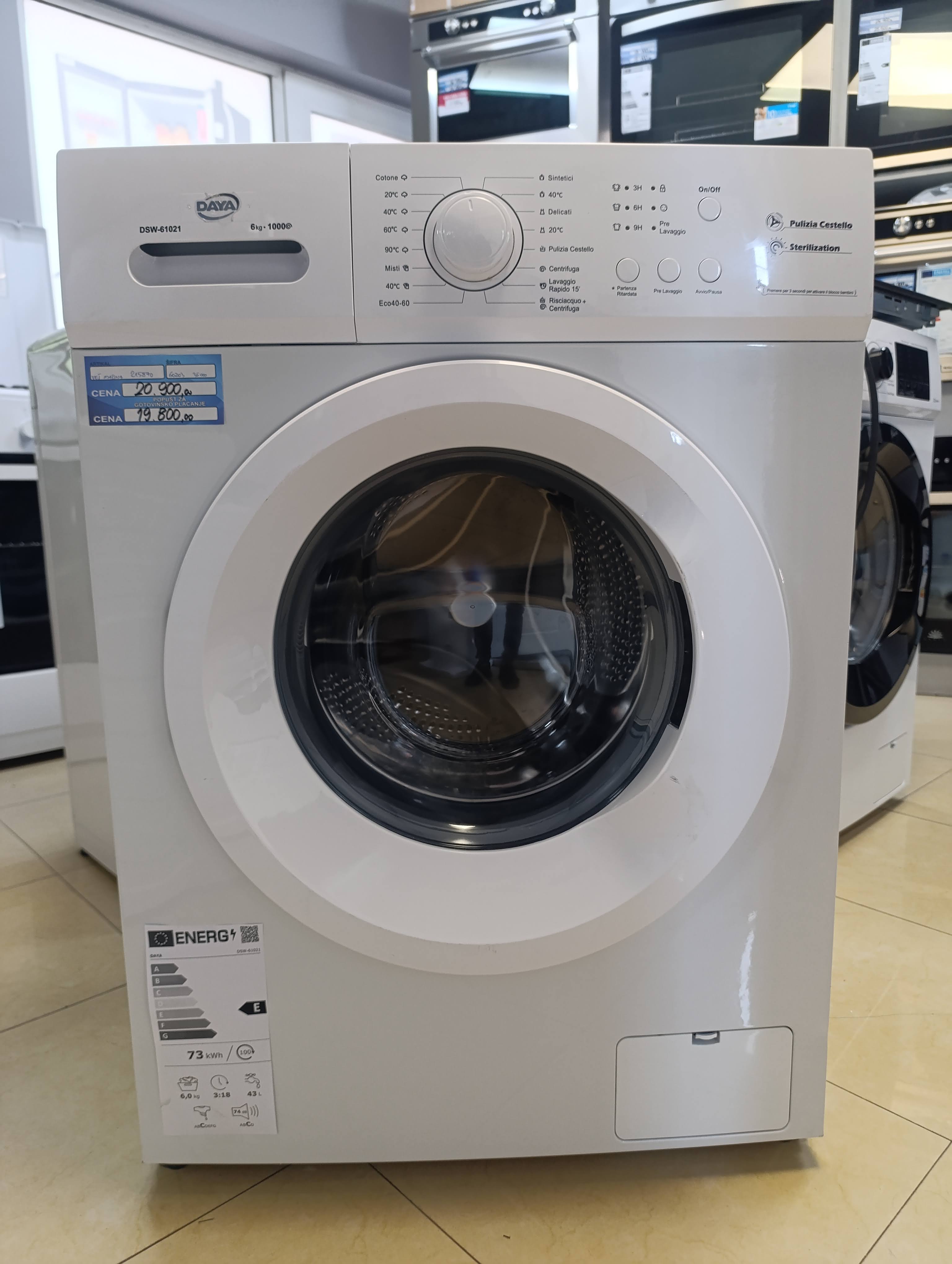 Veš mašina DAYA DSW-61021 (3) , 6 kg, slim