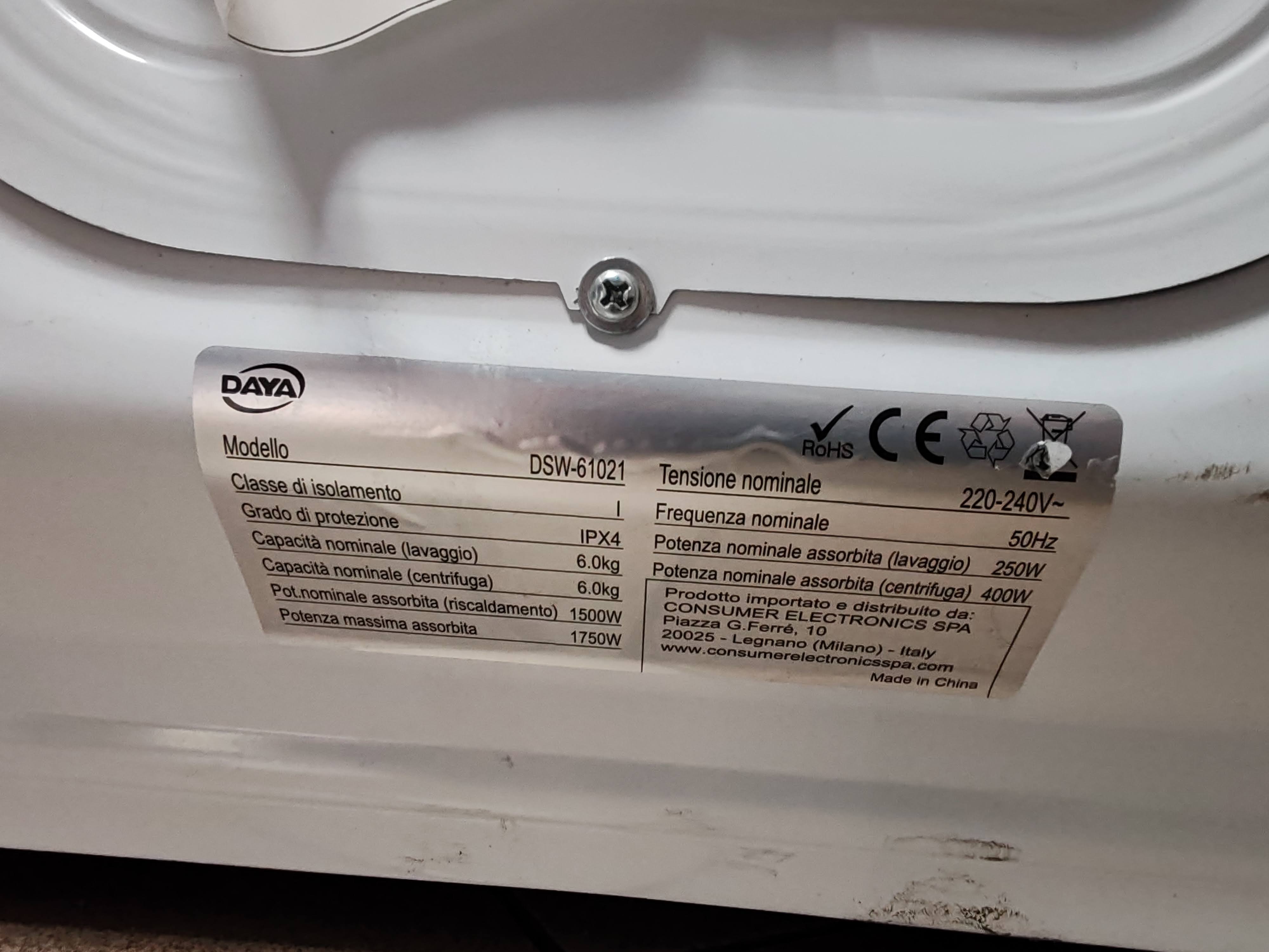 Veš mašina DAYA DSW-61021 , 6 kg, slim