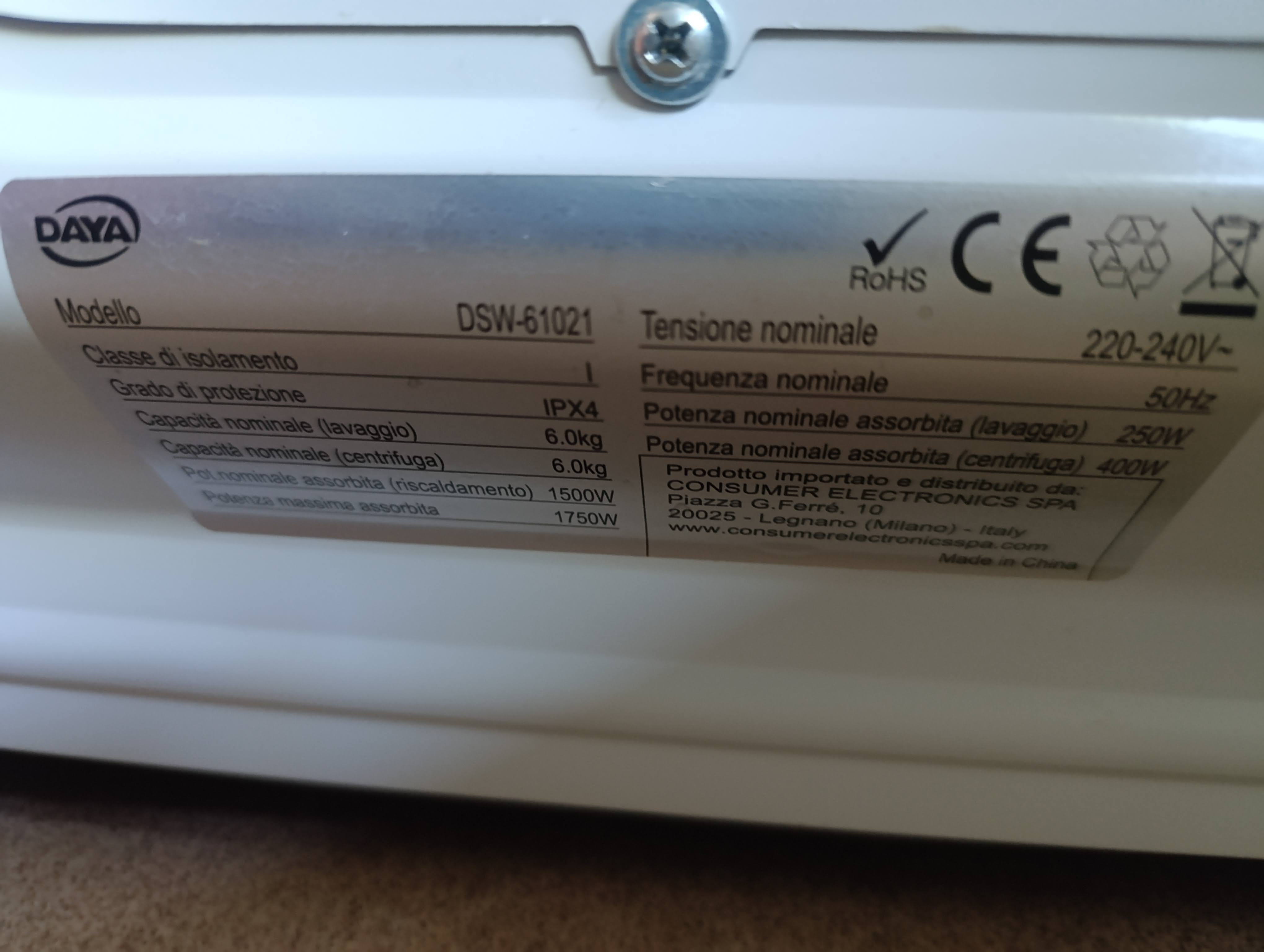 Veš mašina DAYA DSW-61021 , 6 kg, slim