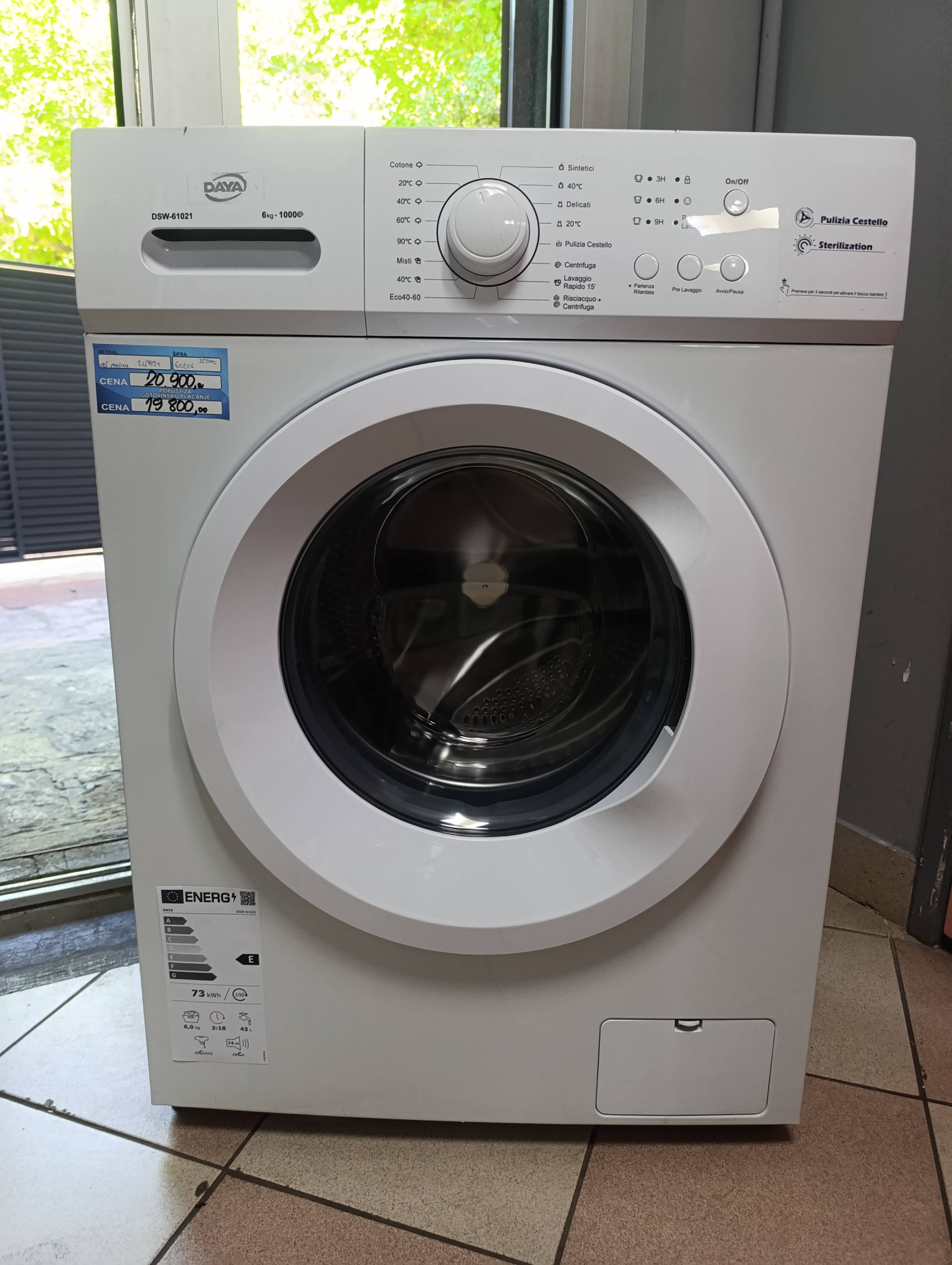 Veš mašina DAYA DSW-61021 , 6 kg, slim