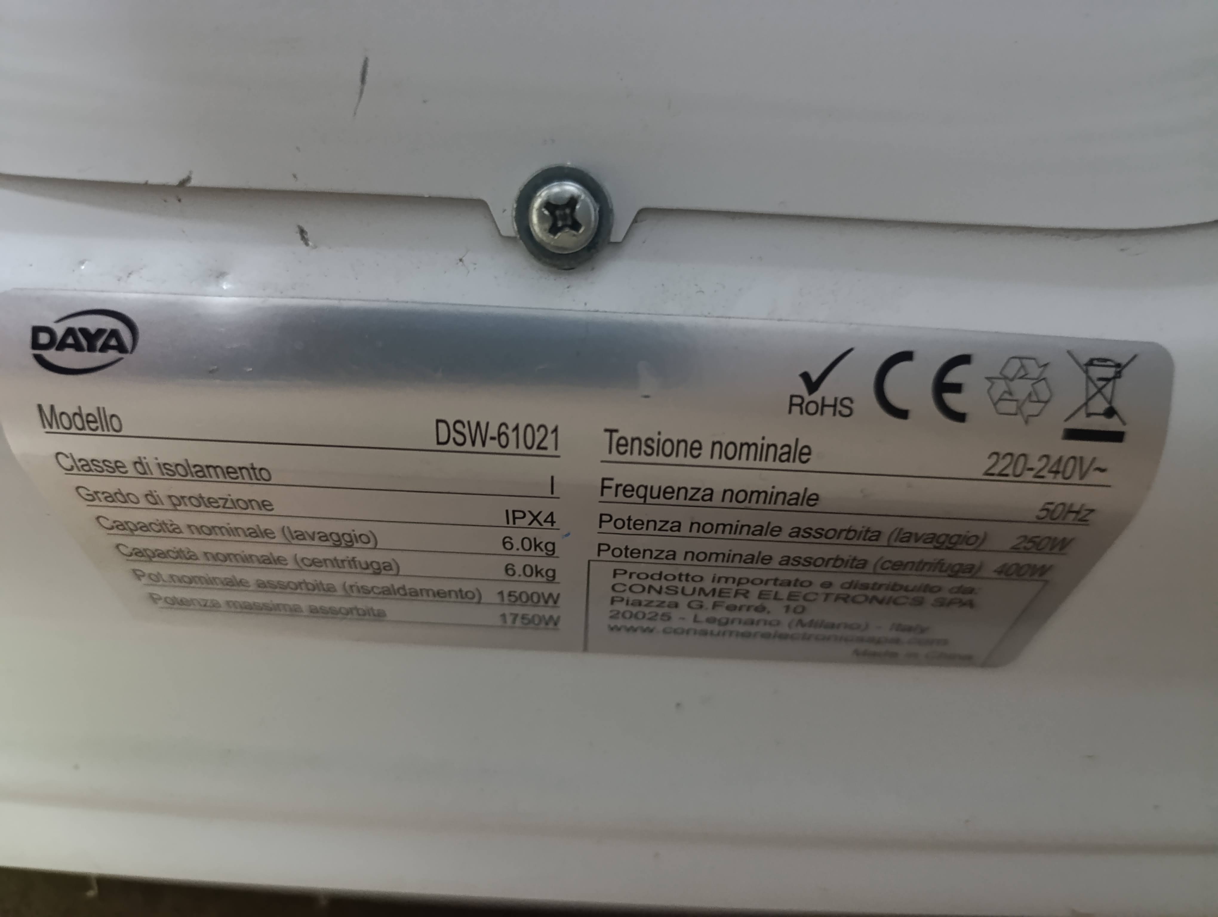 Veš mašina DAYA DSW-61021 , 6 kg, slim