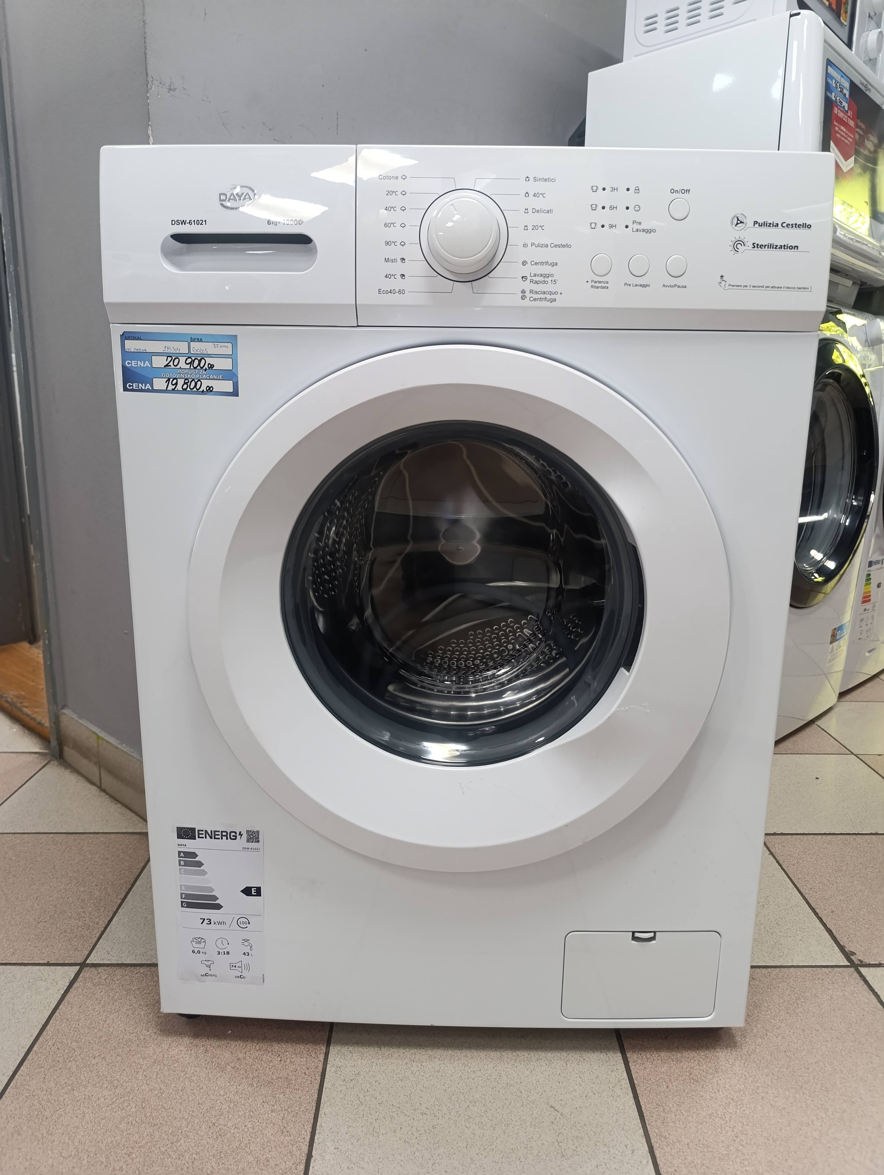 Veš mašina DAYA DSW-61021 , 6 kg, slim