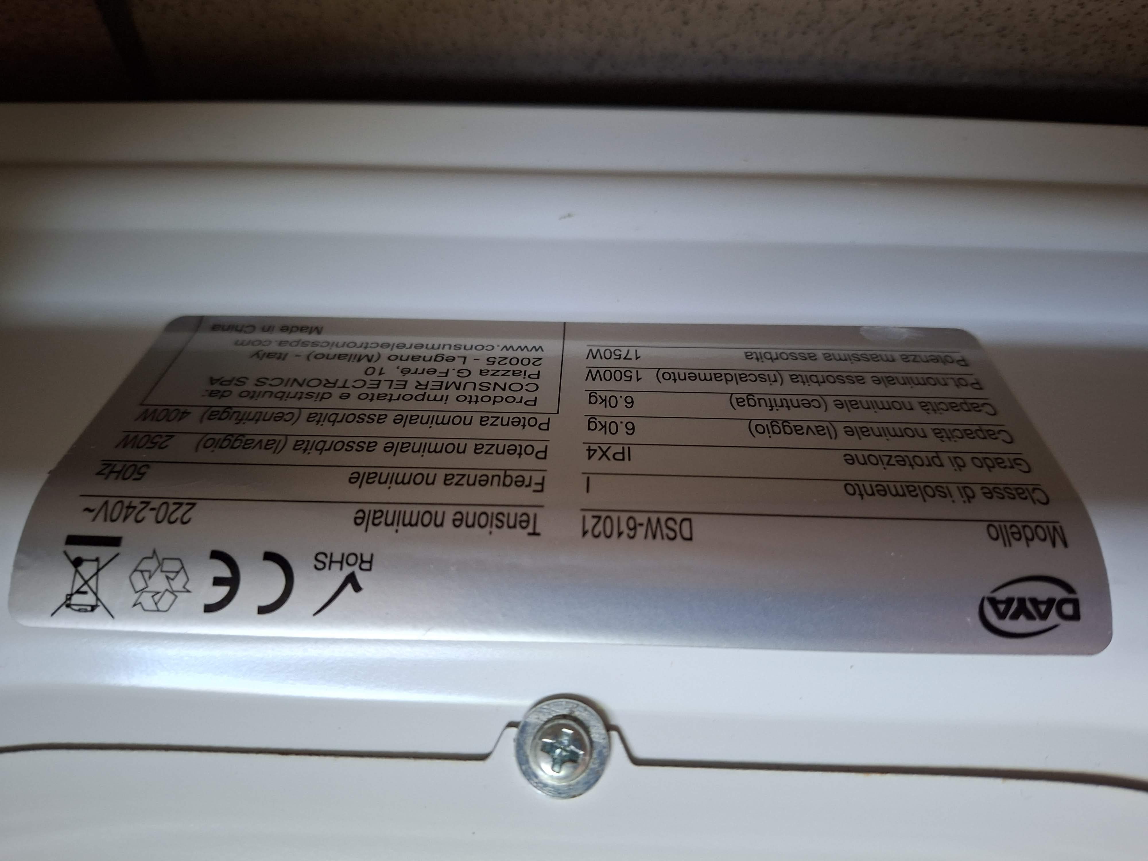 Veš mašina DAYA DSW-61021 , 6 kg, slim