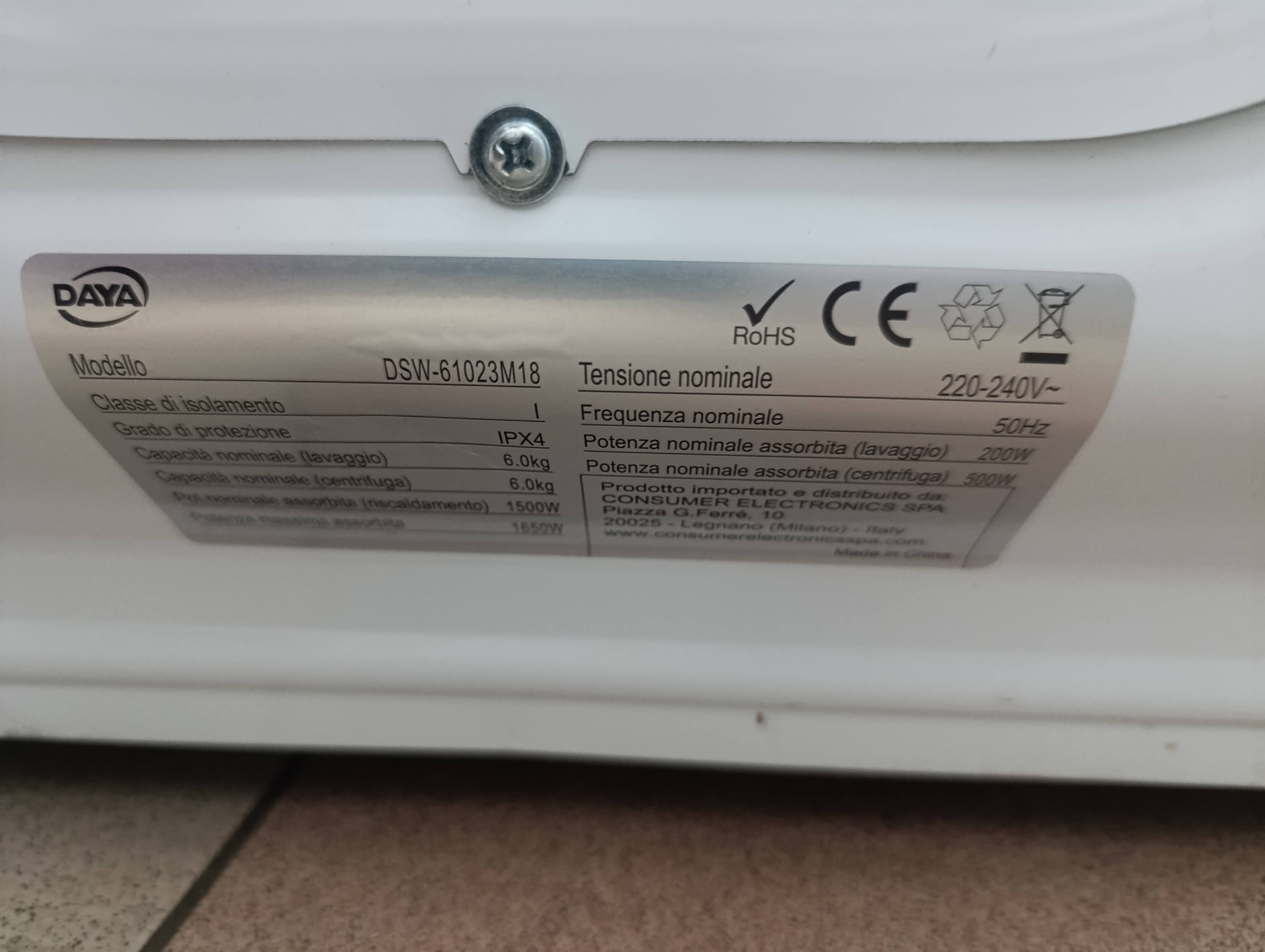 Veš mašina DAYA DSW-61023M18 (2), 6 kg, slim