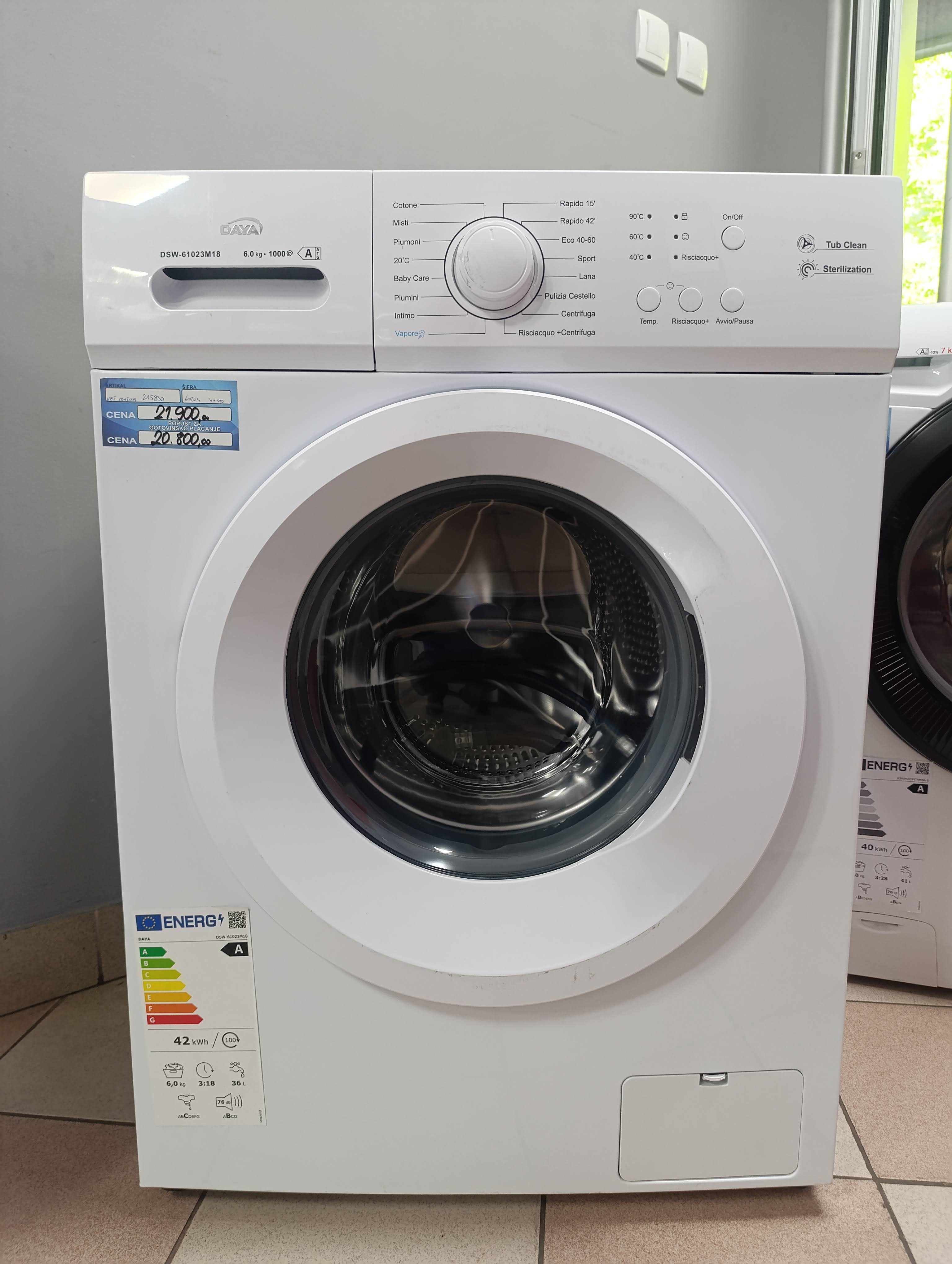 Veš mašina DAYA DSW-61023M18 (2), 6 kg, slim