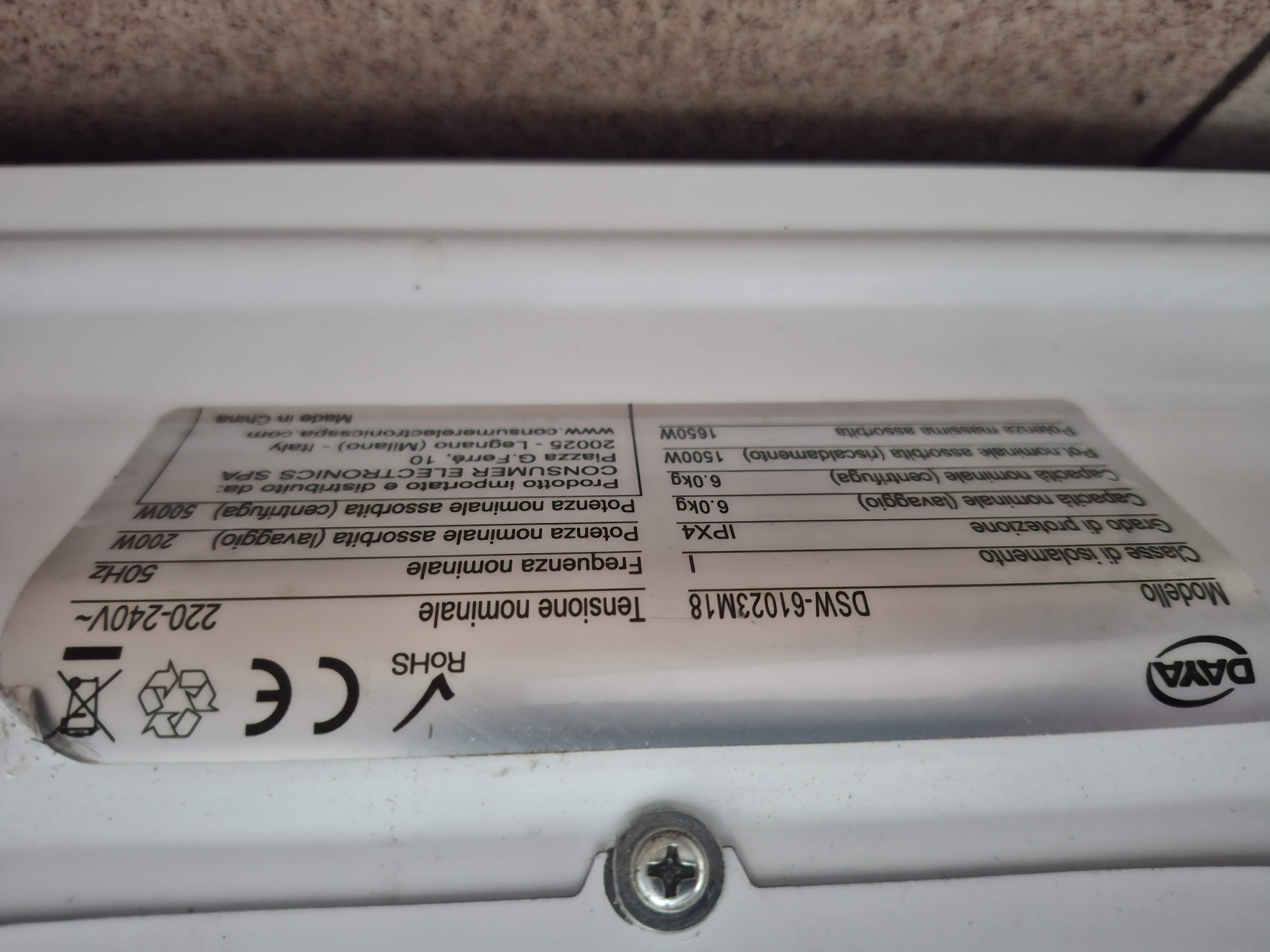 Veš mašina DAYA DSW-61023M18 (2), 6 kg, slim