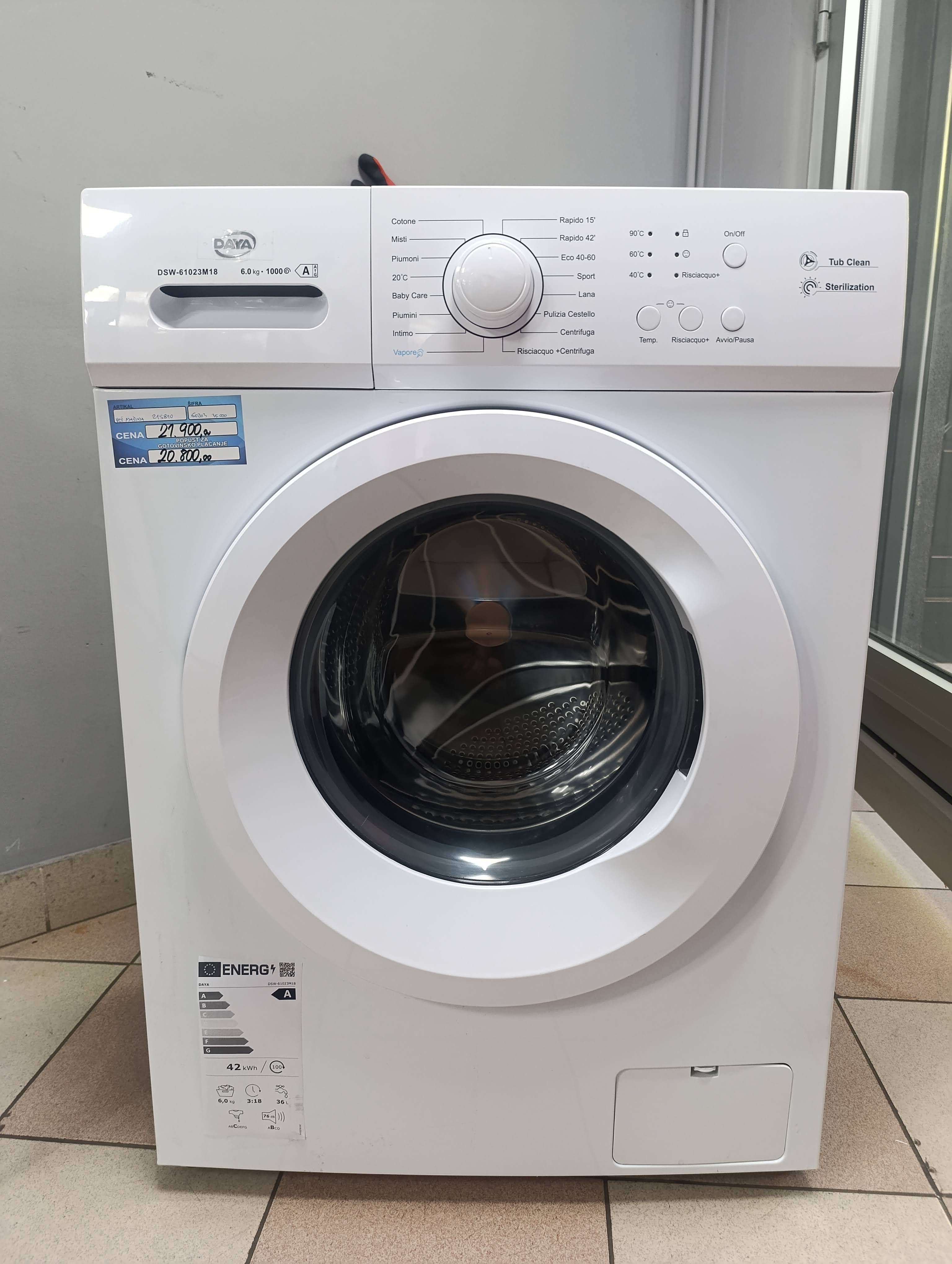Veš mašina DAYA DSW-61023M18 , 6 kg, slim
