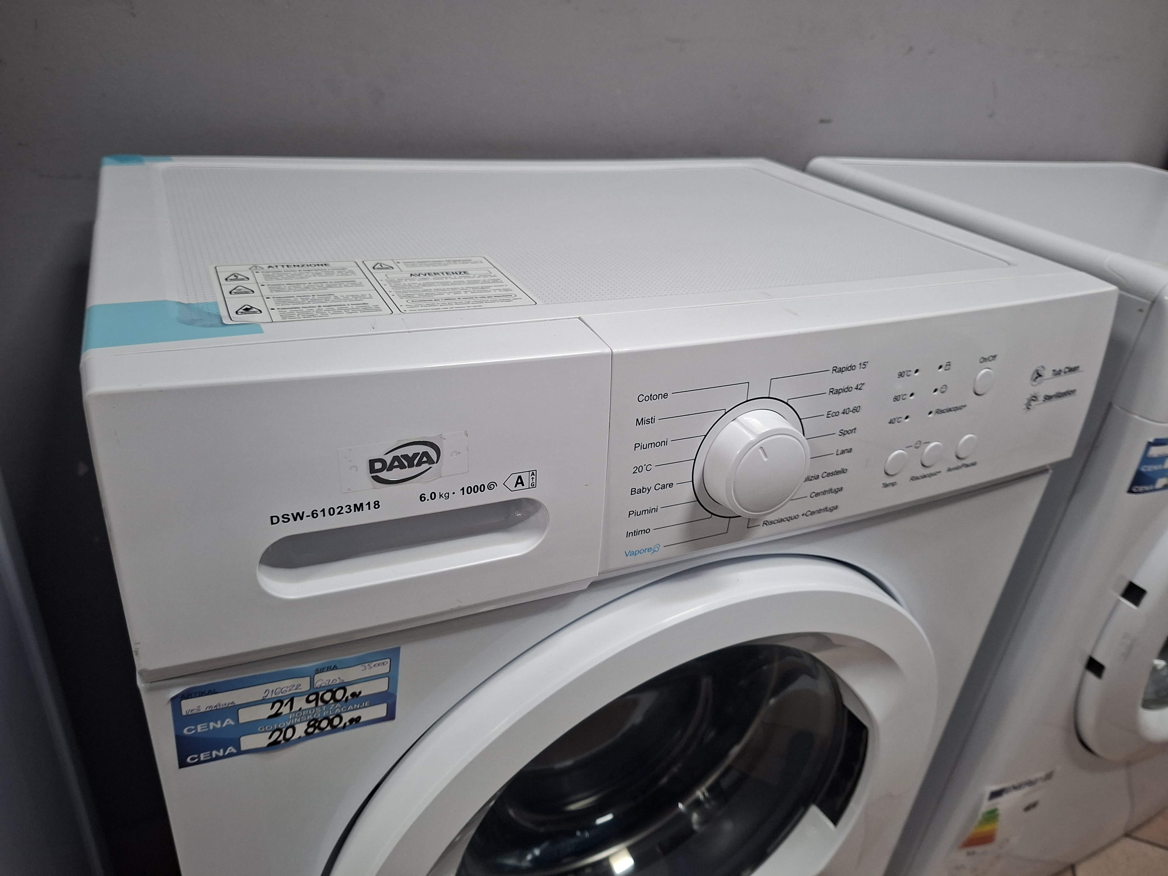Veš mašina DAYA DSW-61023M18 , 6 kg, slim