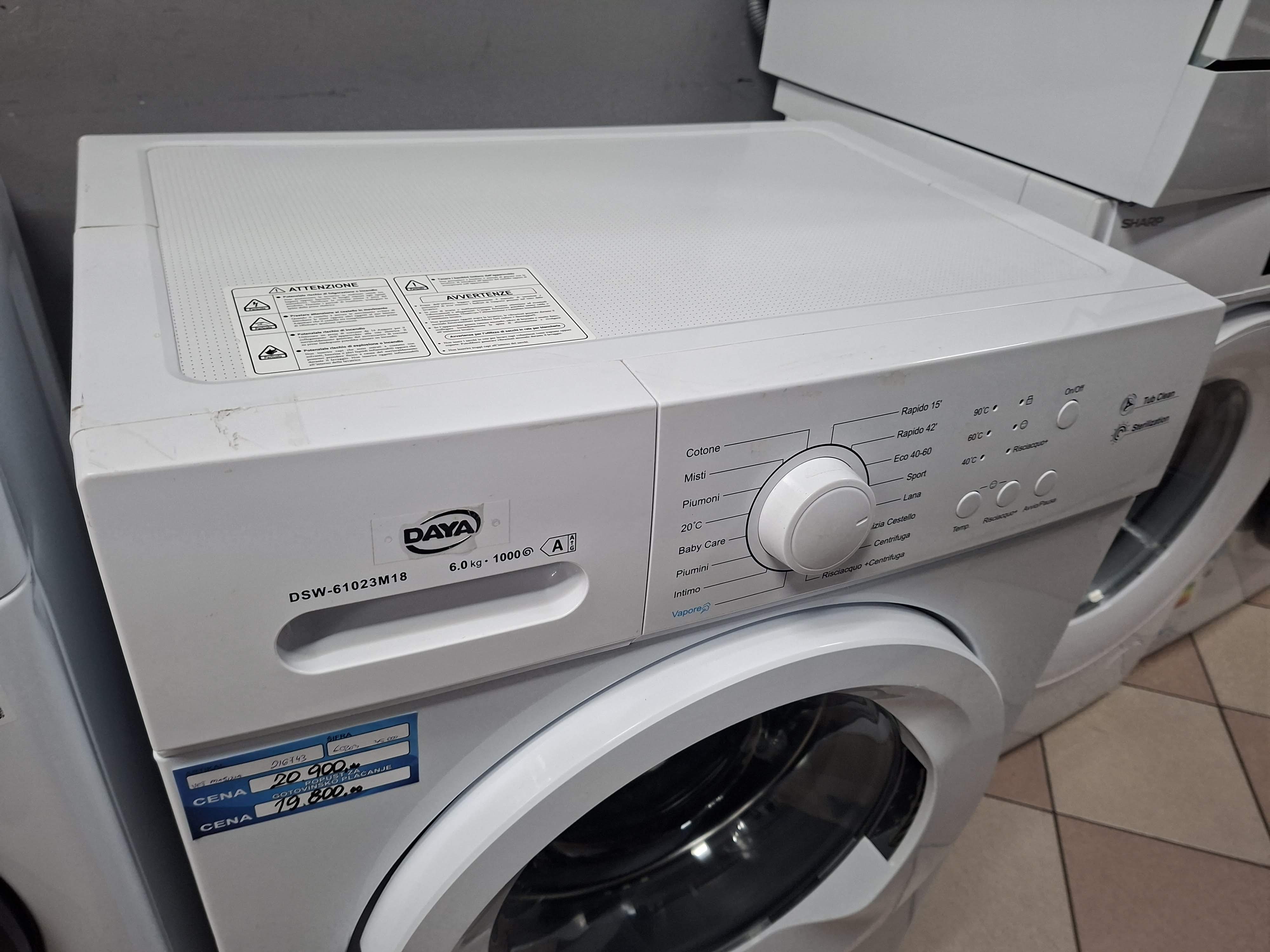 Veš mašina DAYA DSW-61023M18 , 6 kg, slim