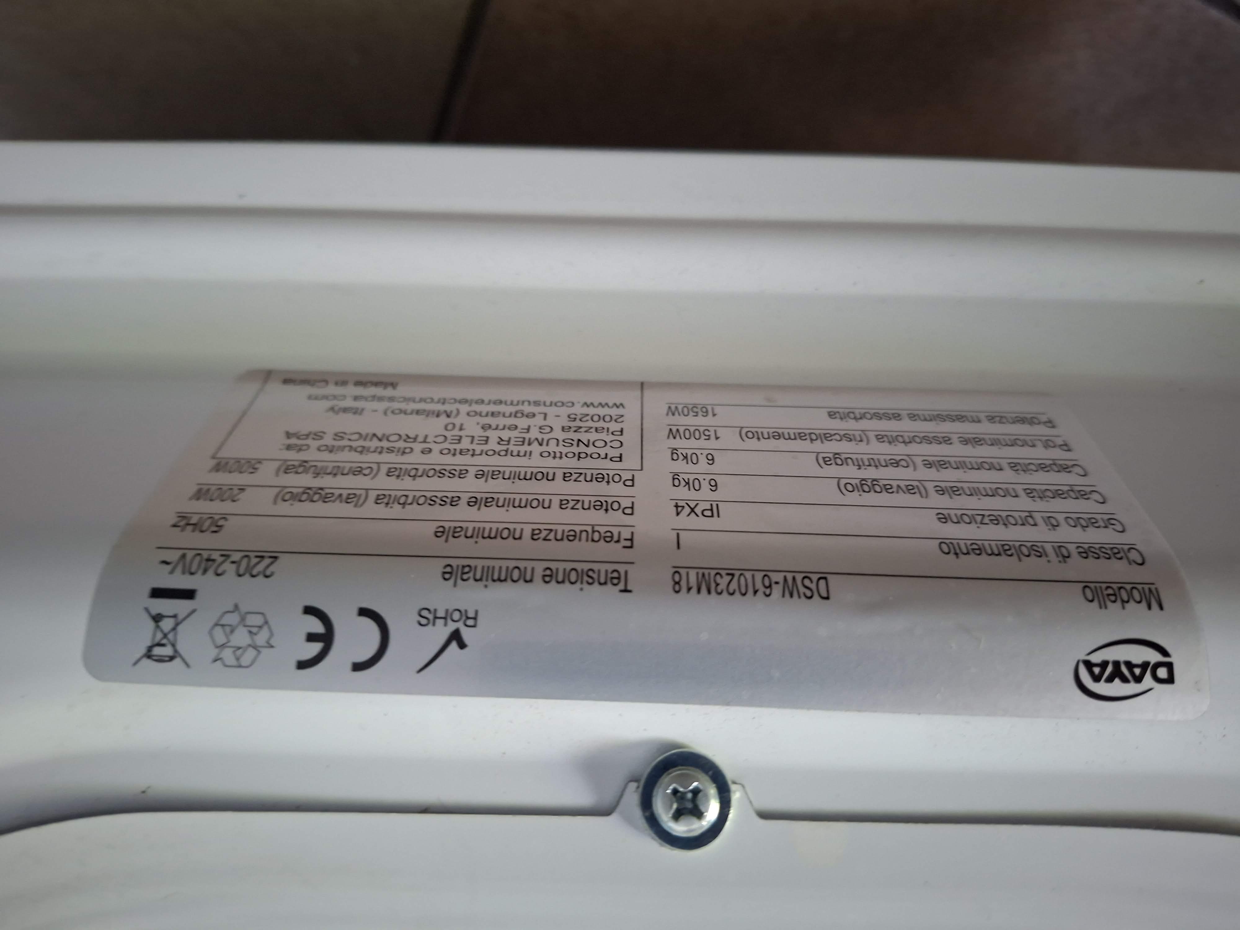 Veš mašina DAYA DSW-61023M18 , 6 kg, slim