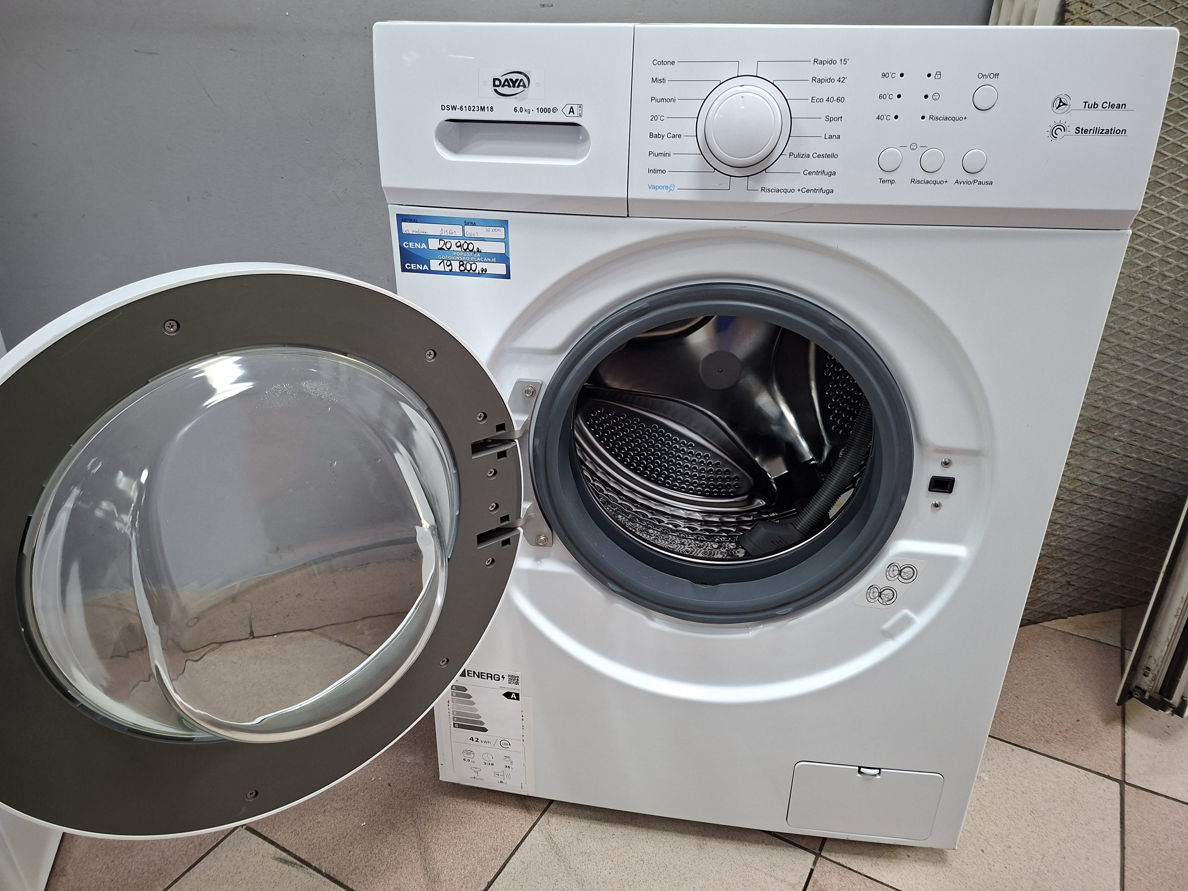 Veš mašina DAYA DSW-61023M18 , 6 kg, slim