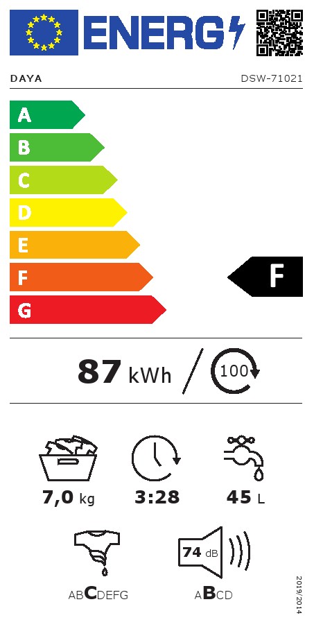 Veš mašina DAYA DSW-71021 , 7 kg