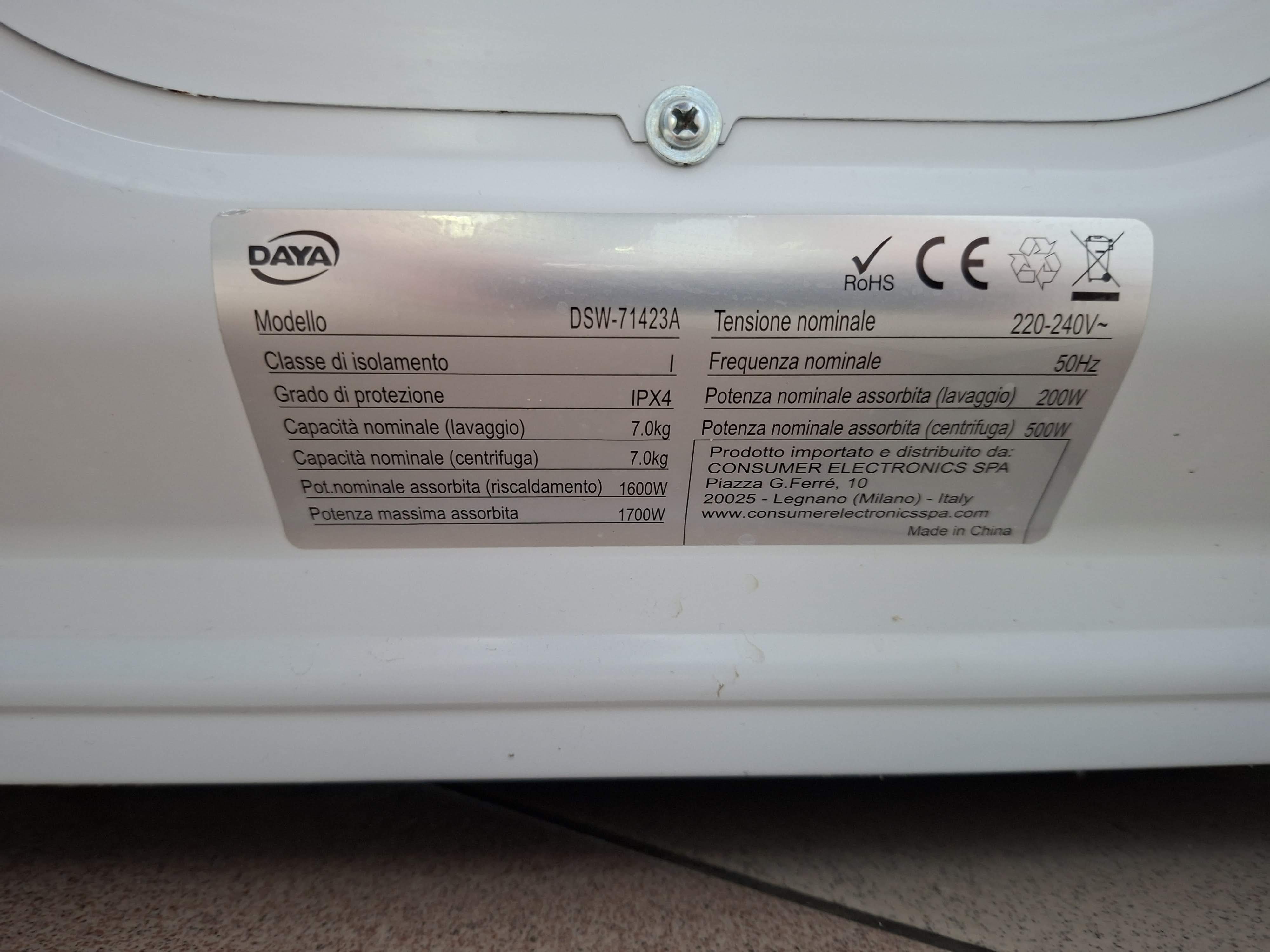 Veš mašina DAYA DSW-71423A , 7 kg, slim