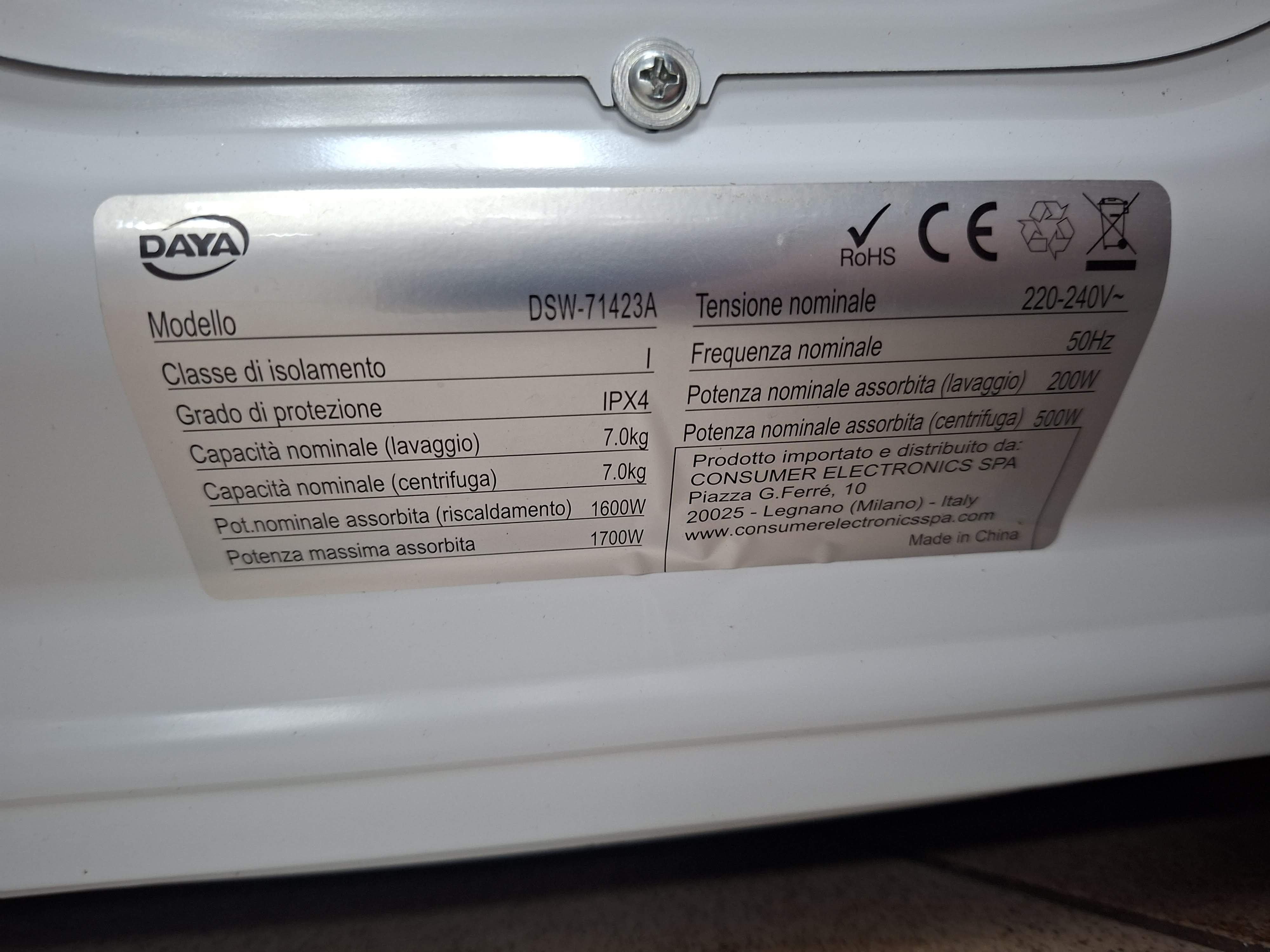 Veš mašina DAYA DSW-71423A, 7 kg, slim