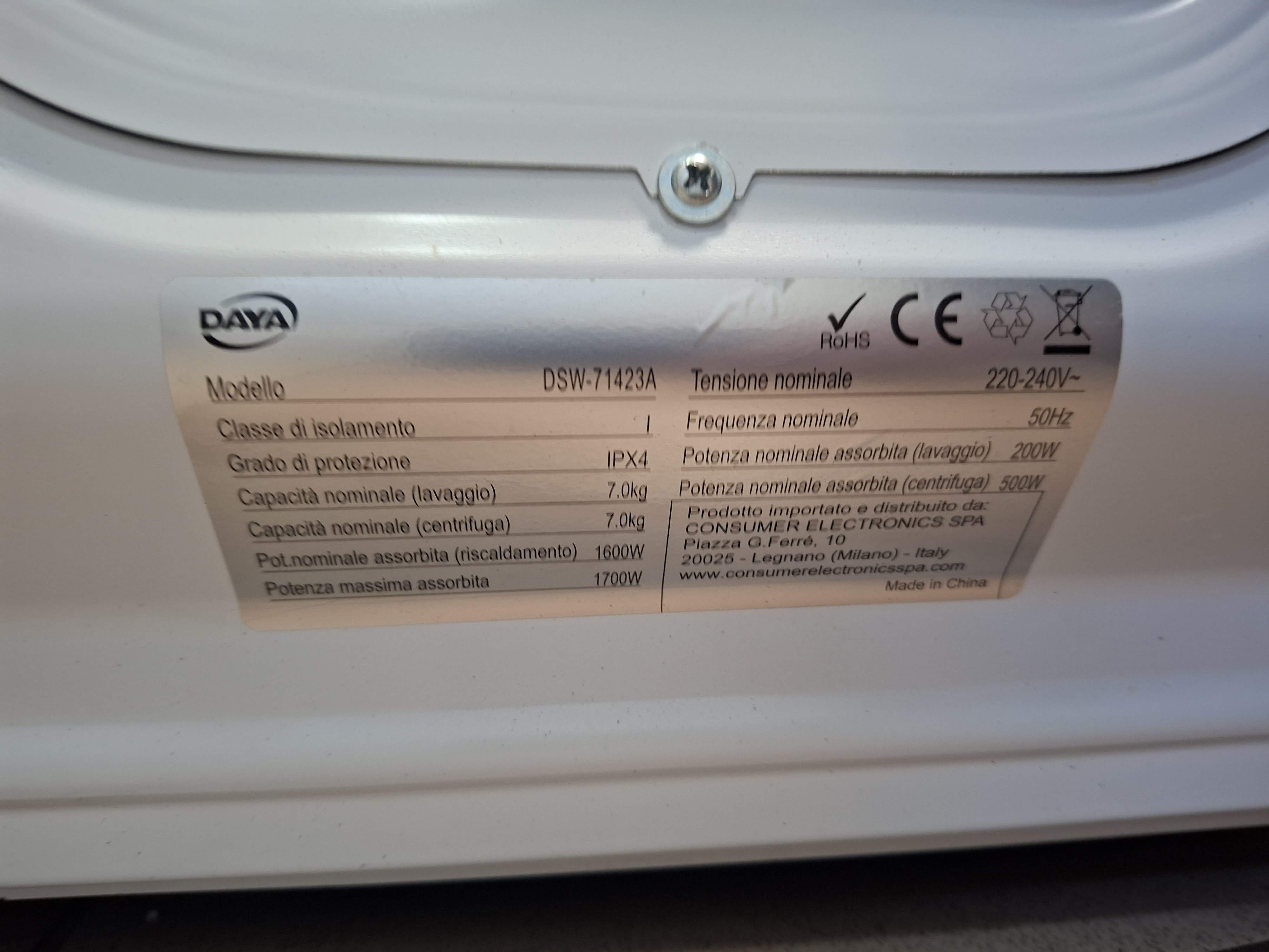 Veš mašina DAYA DSW-71423A, 7 kg, slim