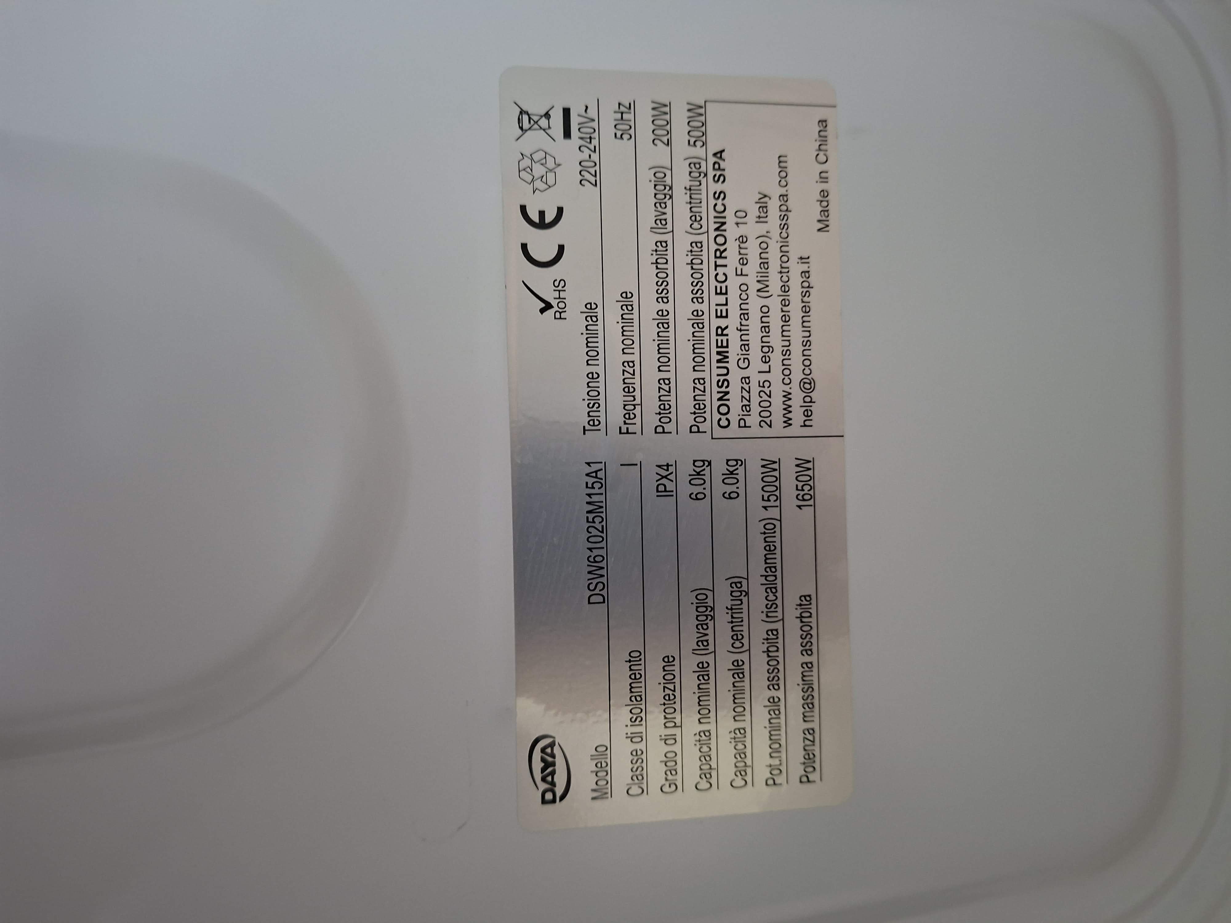 Veš mašina DAYA DSW61025M15A1 , 6 kg, slim