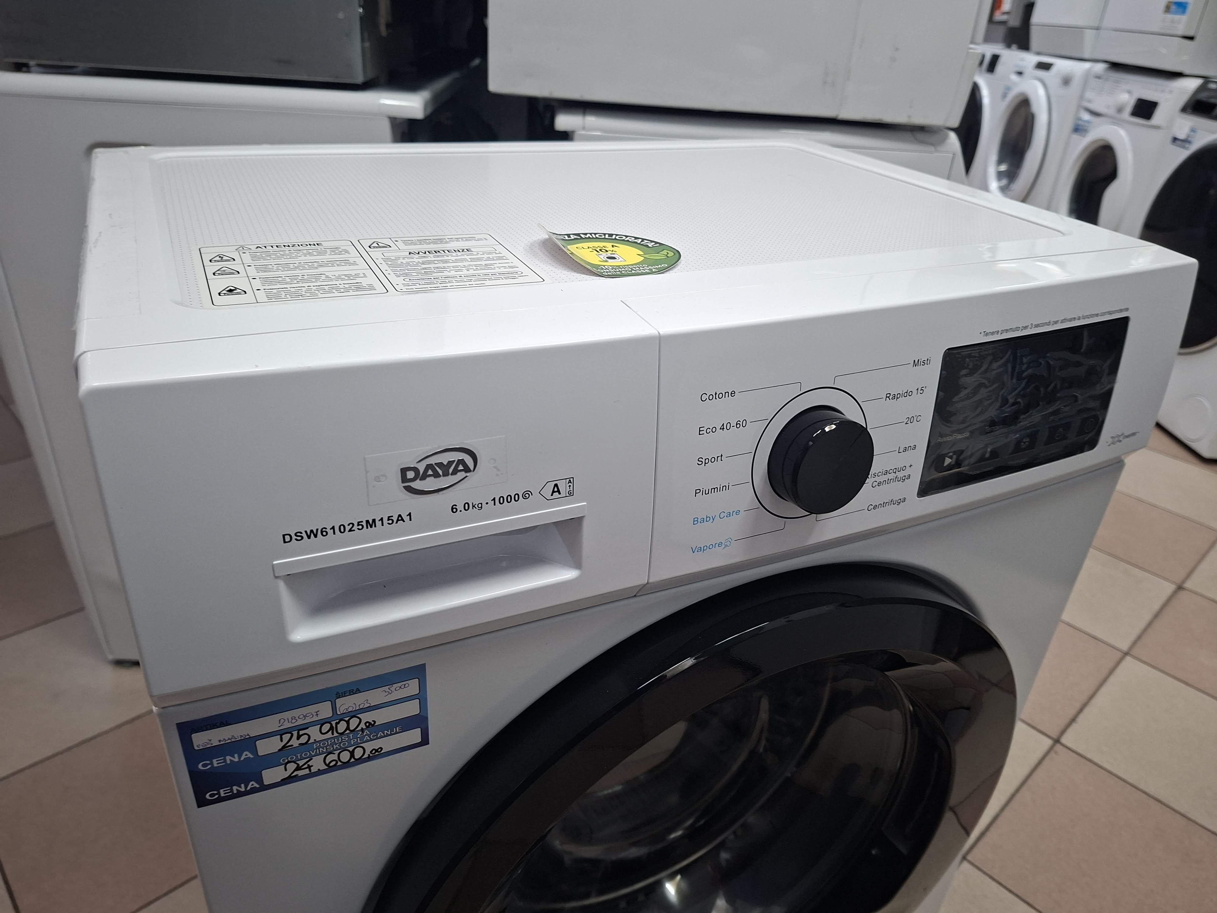 Veš mašina DAYA DSW61025M15A1 , 6 kg, slim