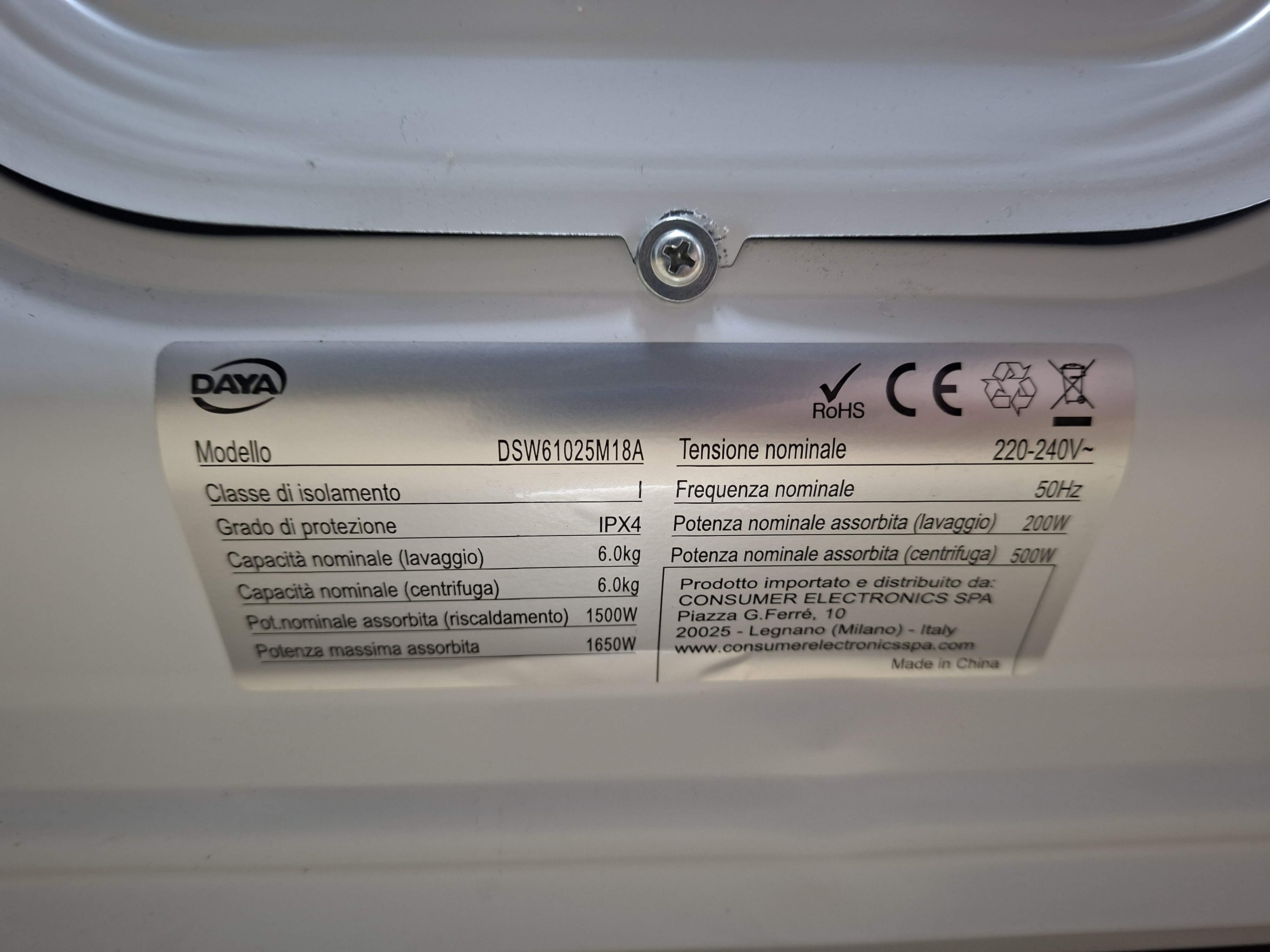 Veš mašina Daya DSW61025M18A (4) , 6 kg, slim