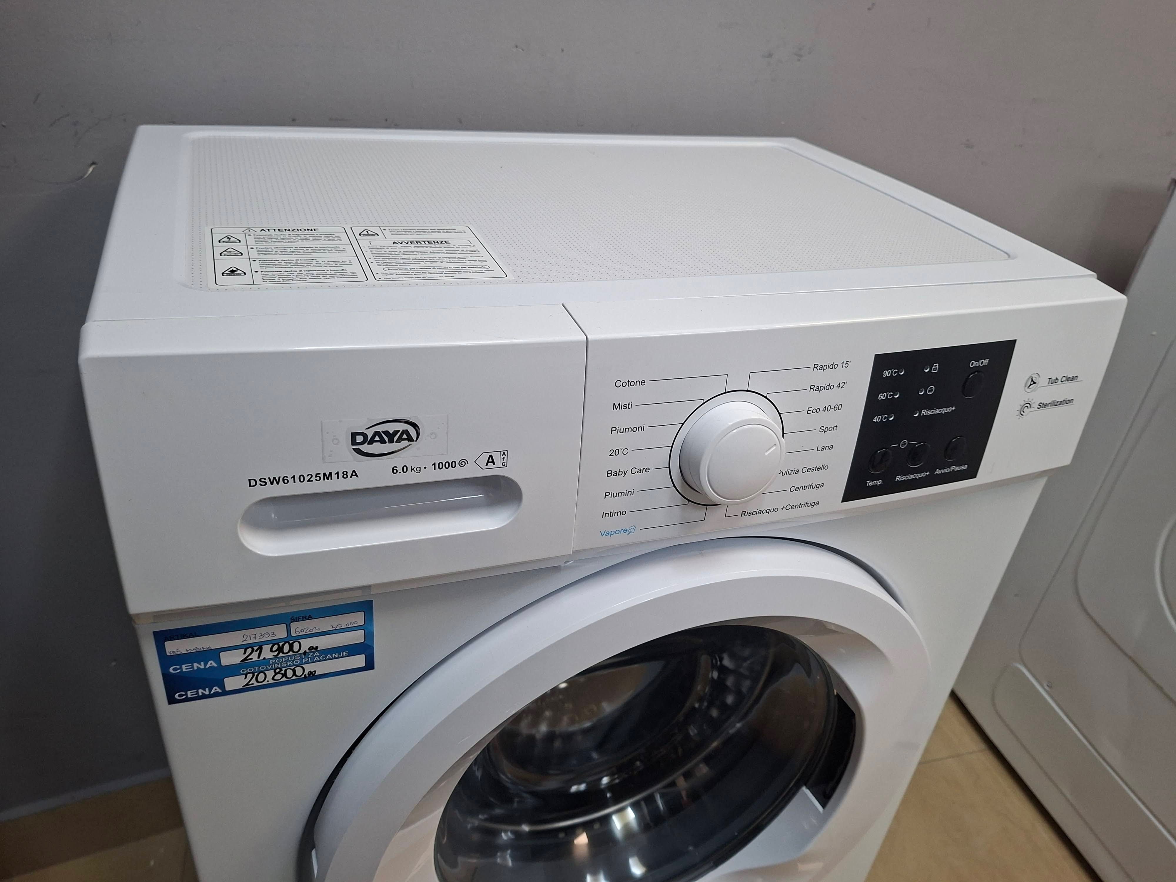 Veš mašina Daya DSW61025M18A (4) , 6 kg, slim