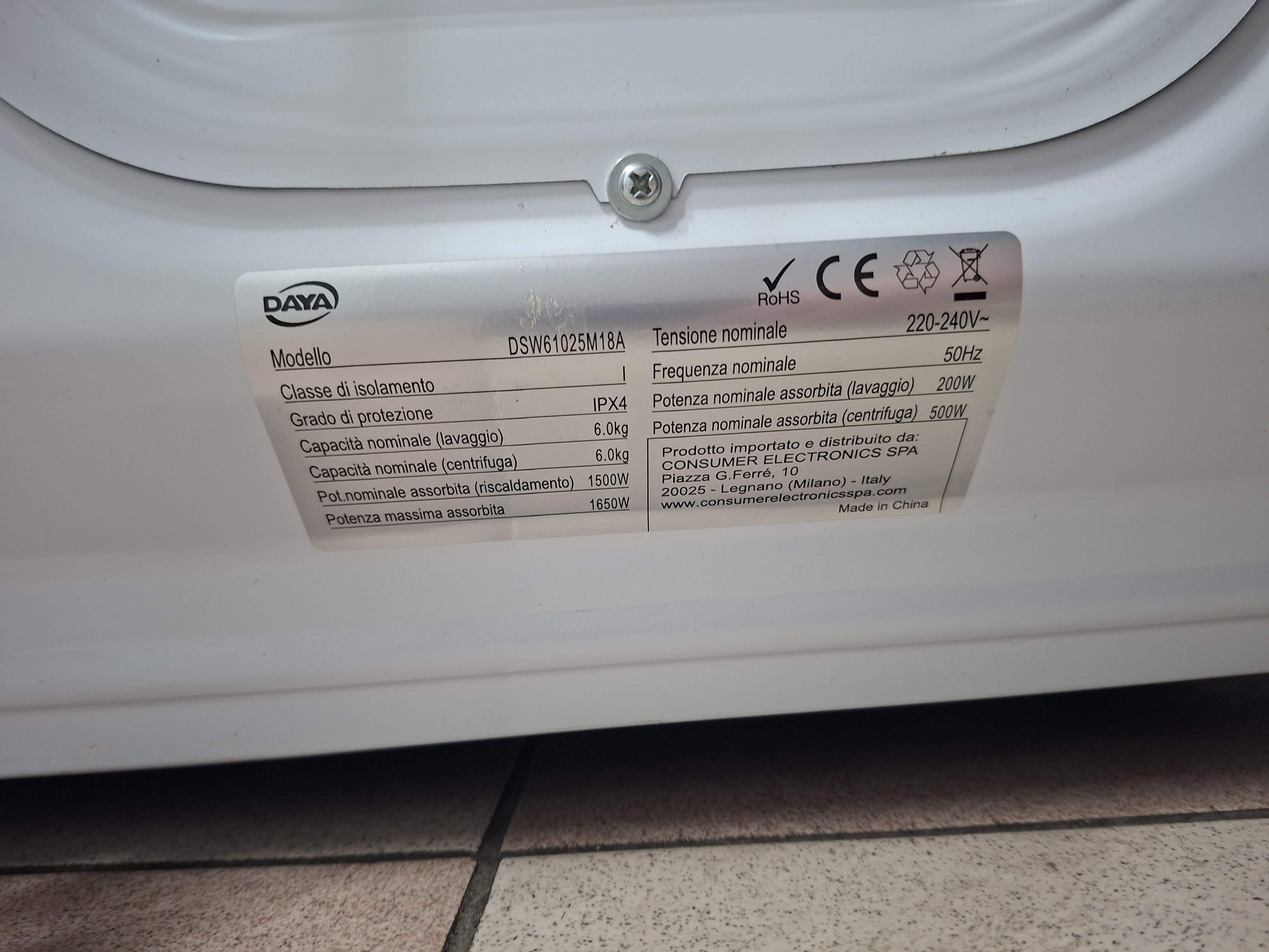 Veš mašina Daya DSW61025M18A (5) , 6 kg, slim